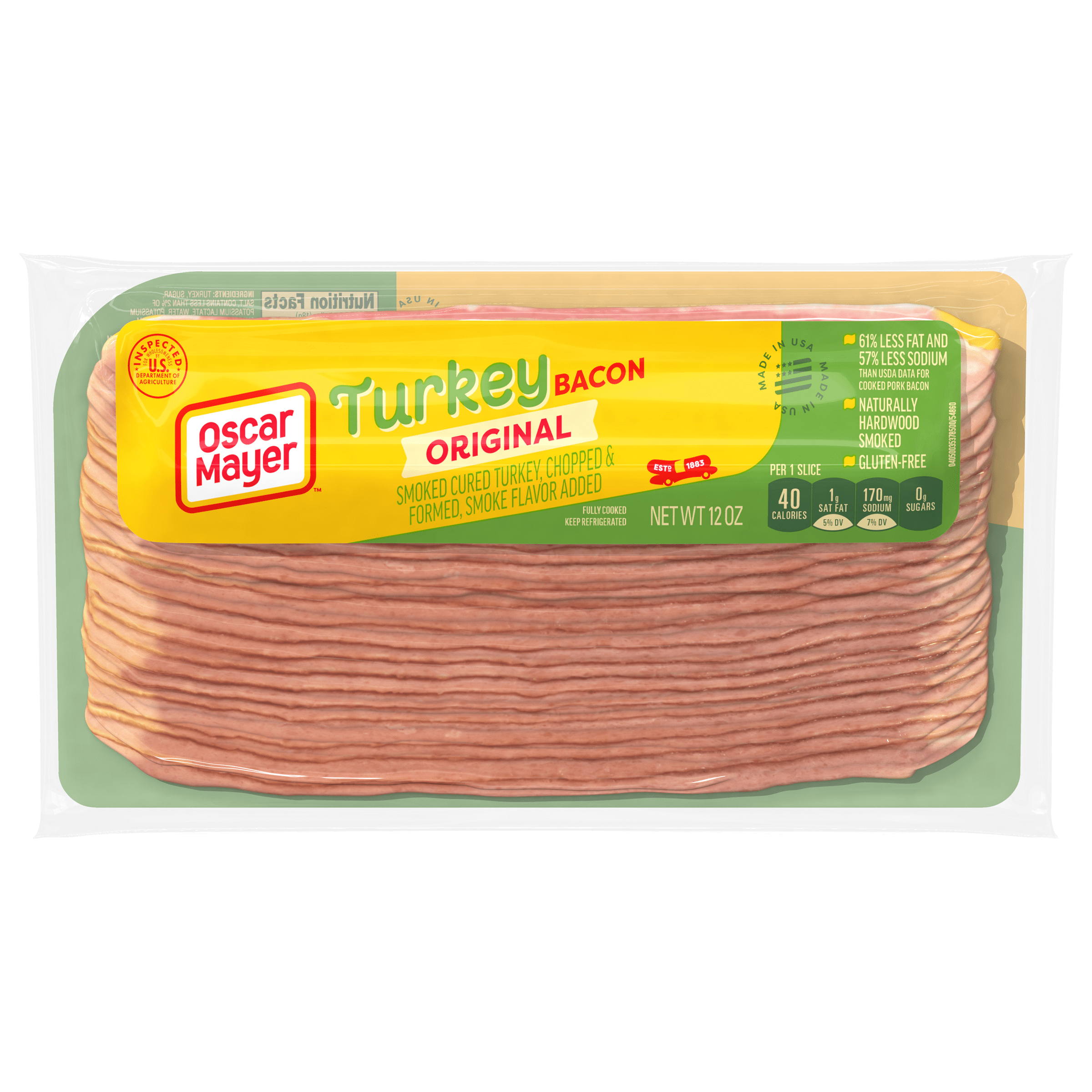 Gluten Free Turkey Bacon with 58% Less Fat & 57% Less Sodium