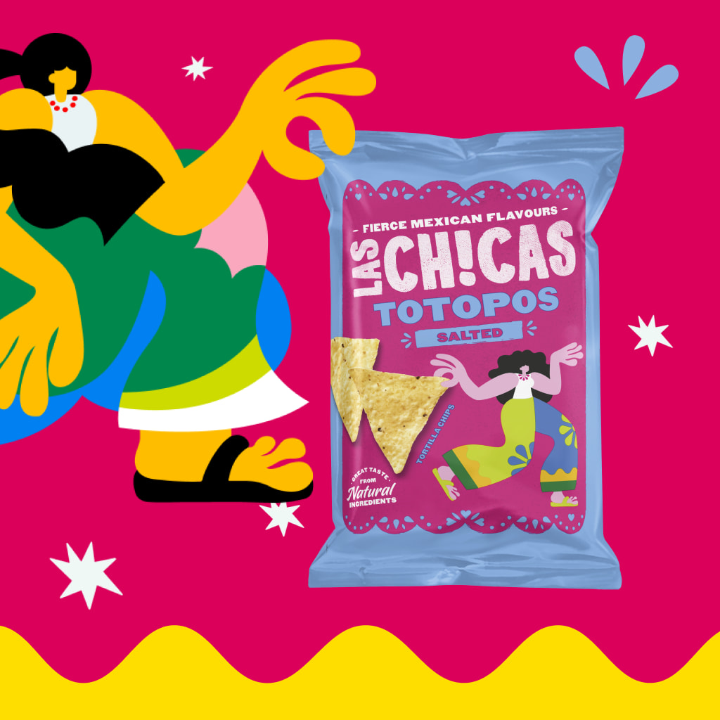 Bag of Las Chicas Totopos chips.