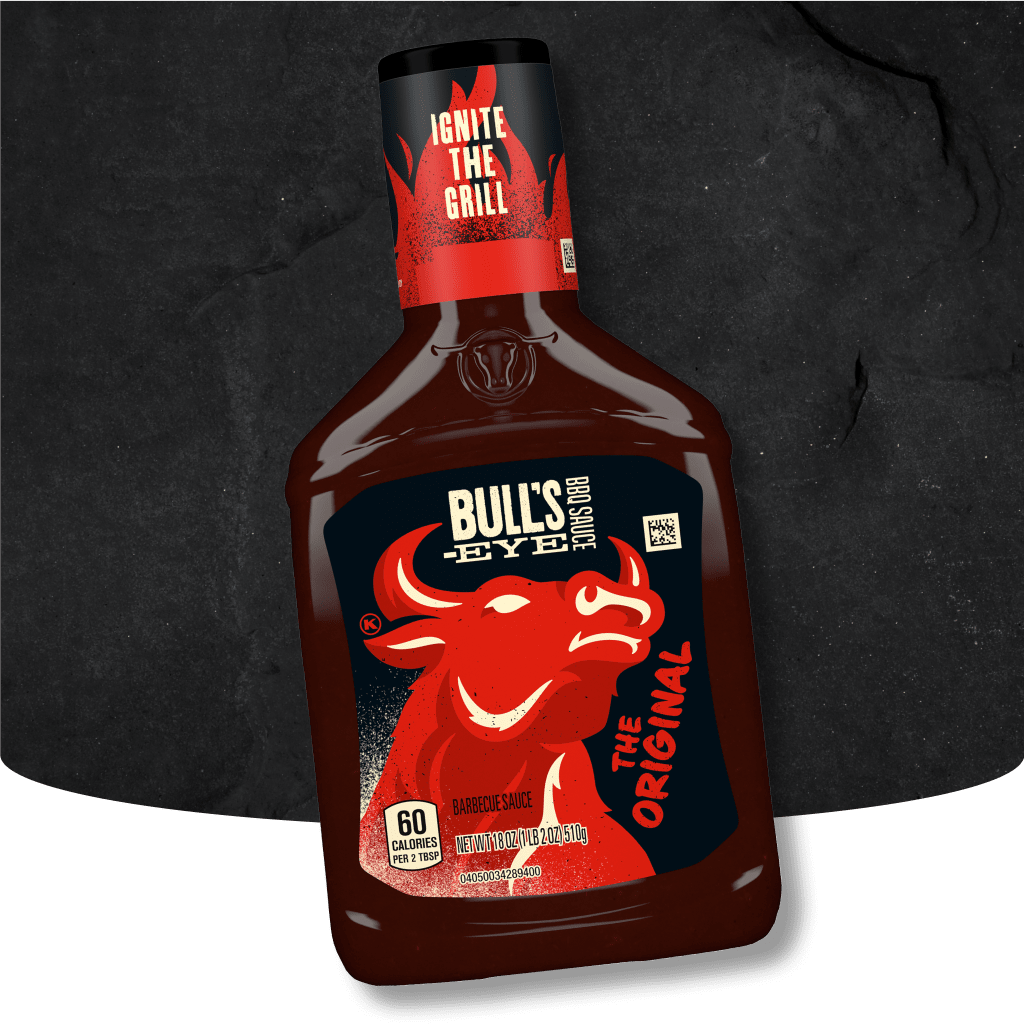 Image of a bottle of Bull's-Eye BBQ sauce.