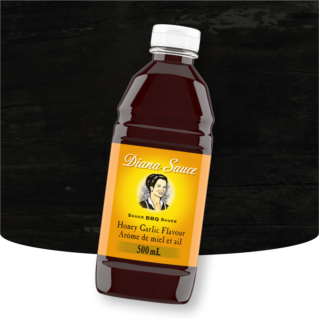 Diana Sauce Honey Garlic BBQ sauce bottle.