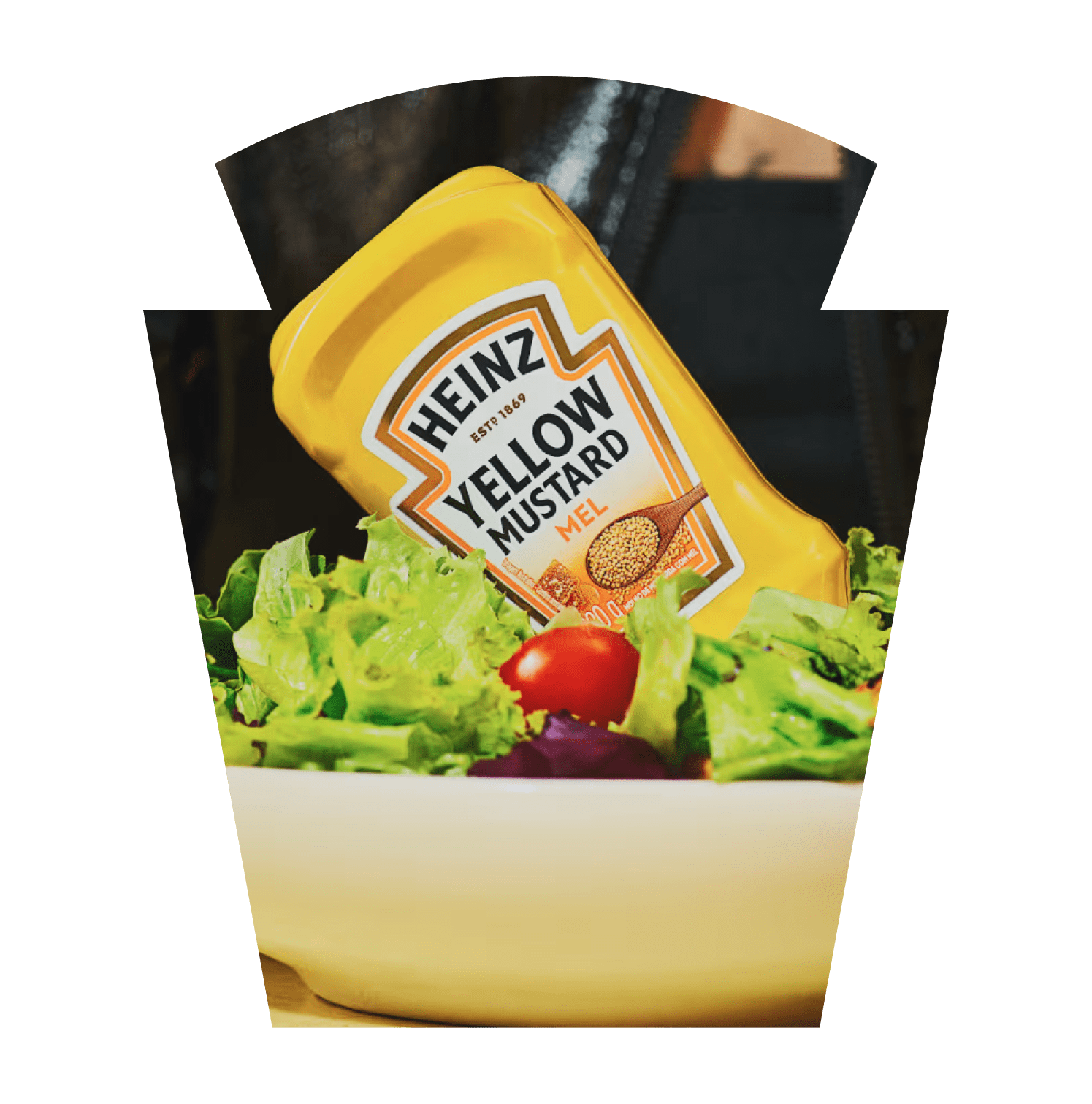 Mostarda Amarela Heinz, o toque especial para suas saladas e pratos.