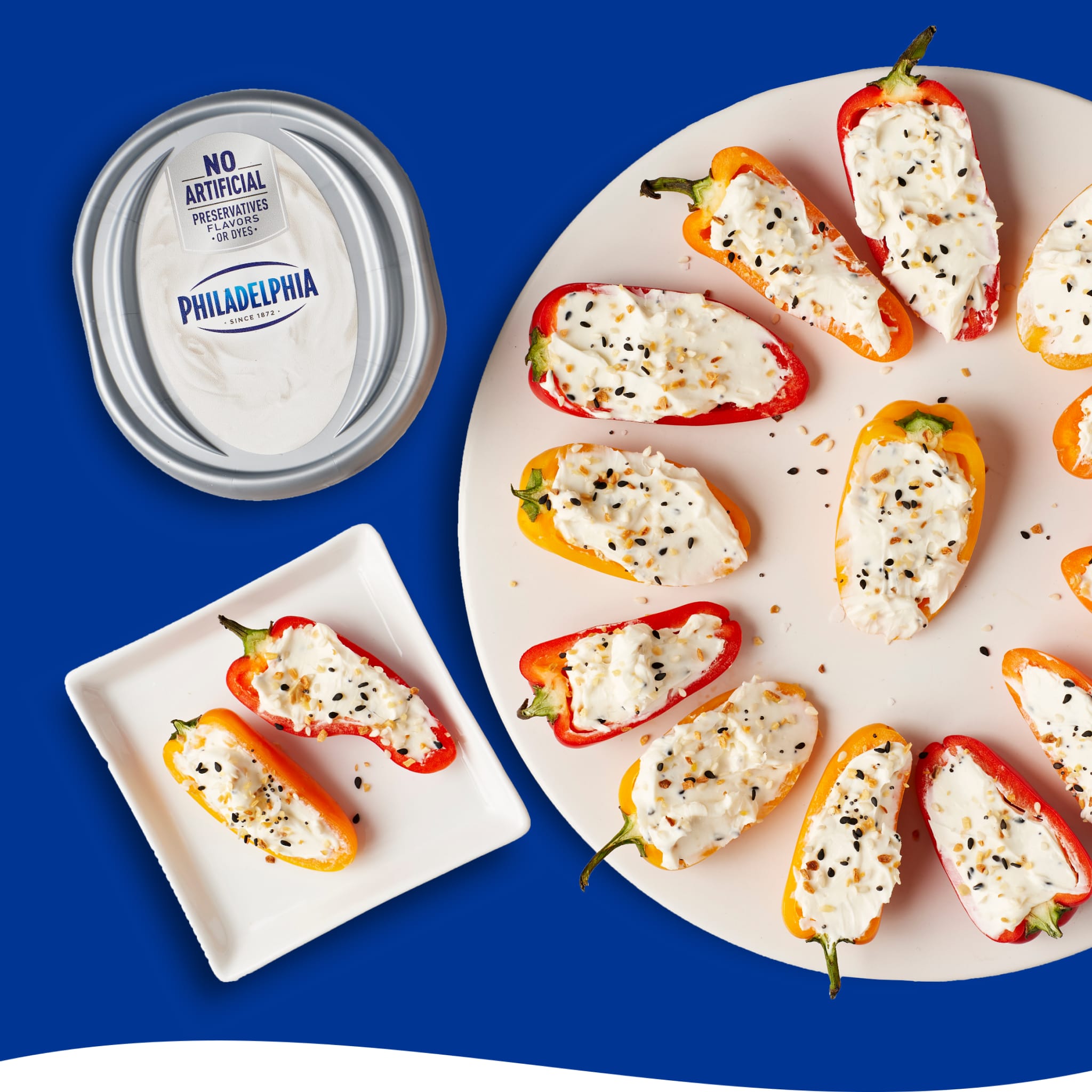 Philadelphia Cream Cheese Stuffed Mini Peppers