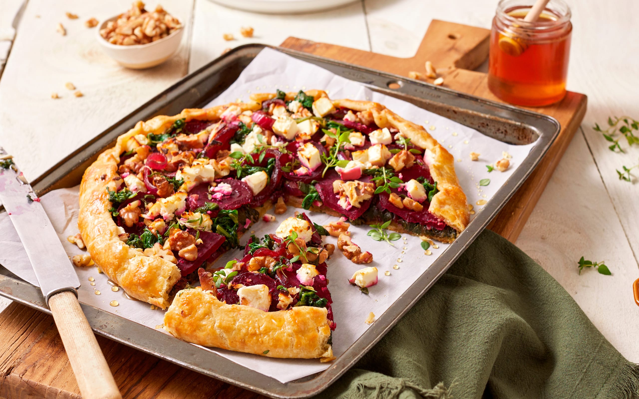 Beetroot and feta gallette tart Britt Cunningham