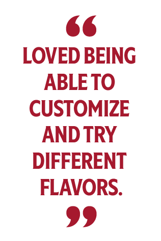 "Loved being able to customize and try different flavors." - a customer testimonial praising the customizable nature of Heinz