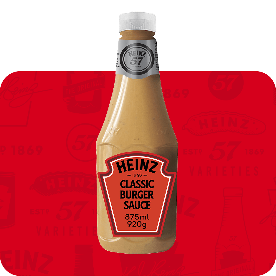 A bottle of Heinz Classic Burger Sauce.