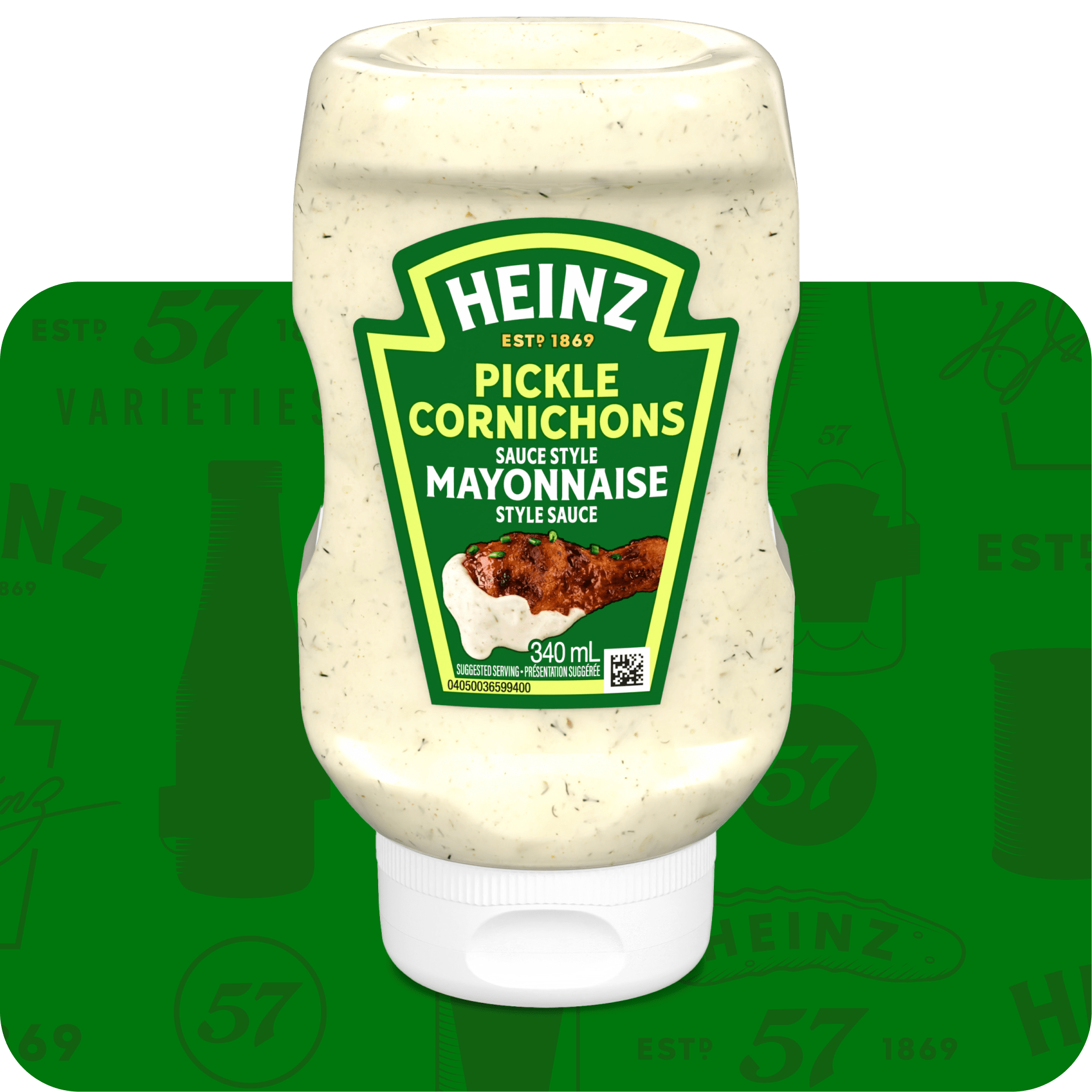 Heinz Pickle Cornichons Sauce Style Mayonnaise Bottle