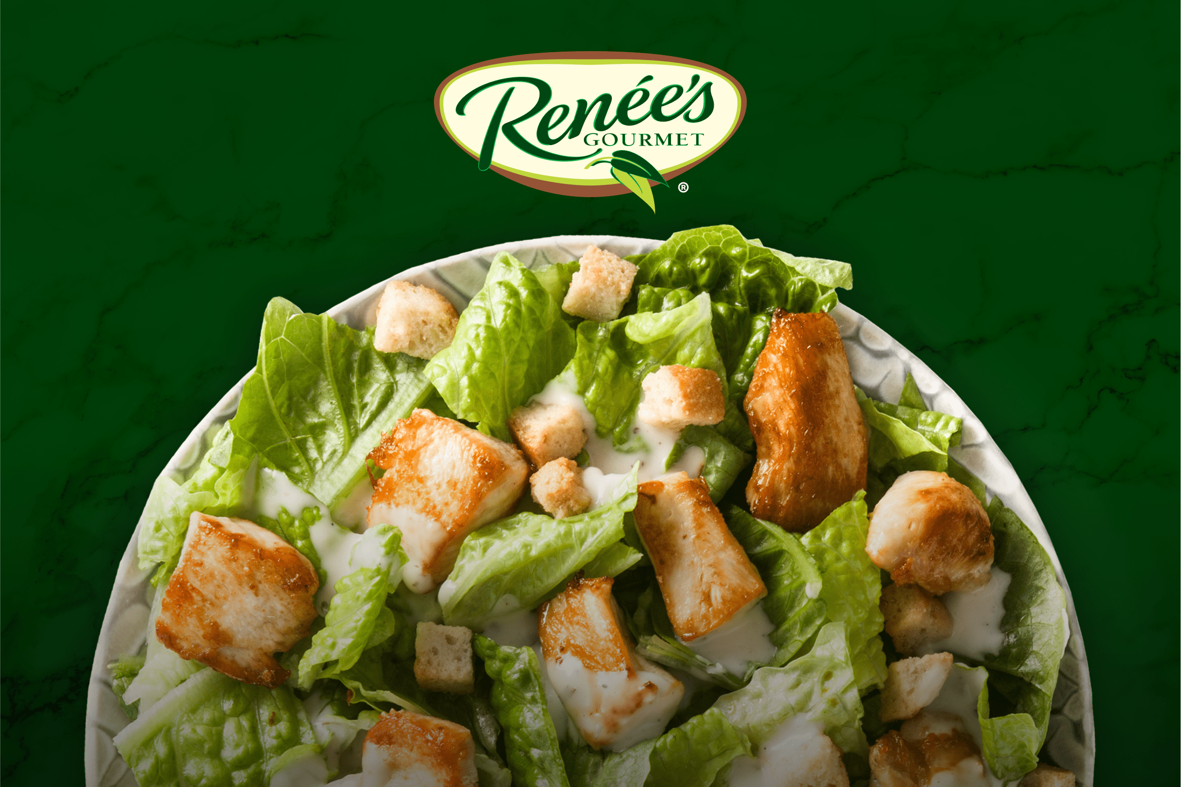 Salade césar au poulet avec croûtons de Renée's Gourmet.