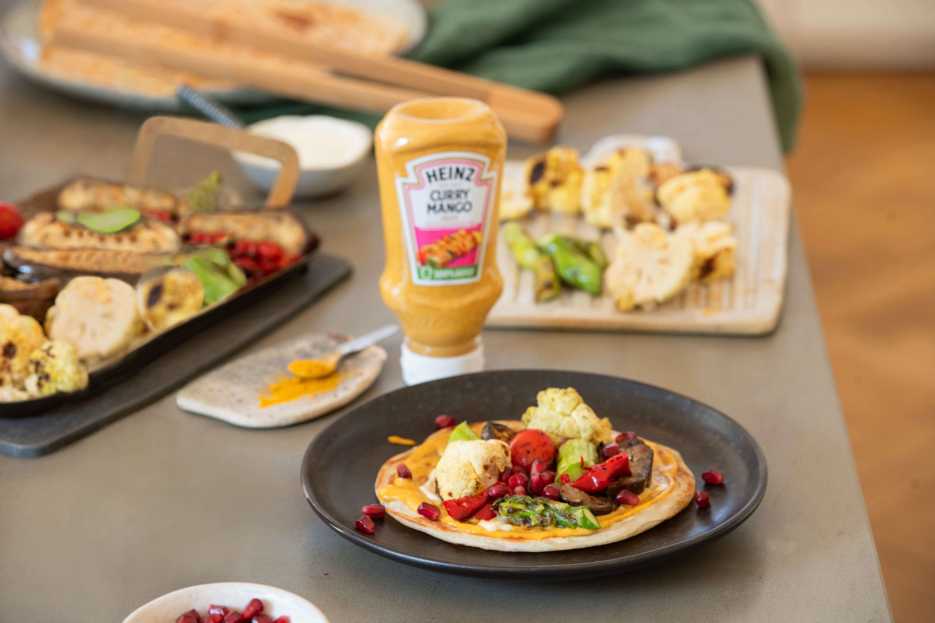 Gegrillte gemüse rotis