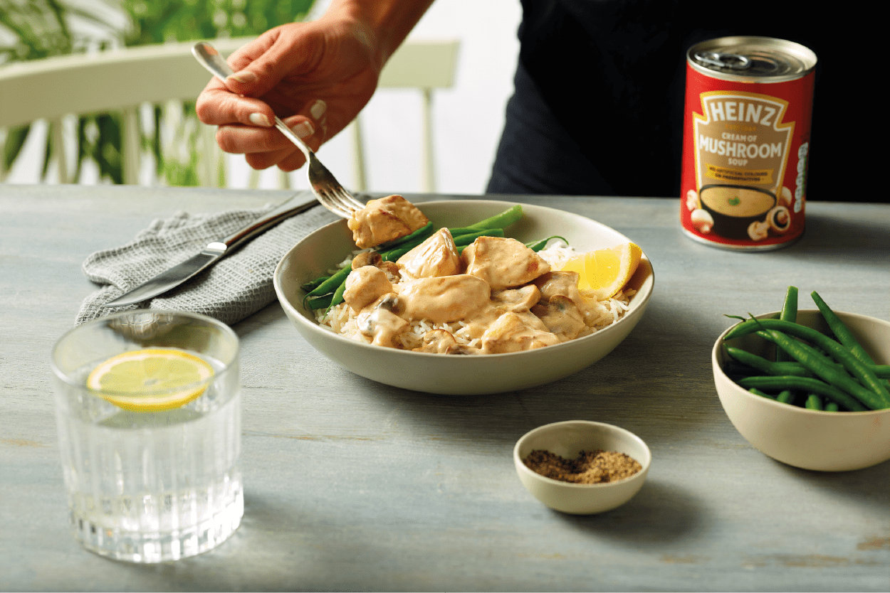 Chicken & mushroom stroganoff