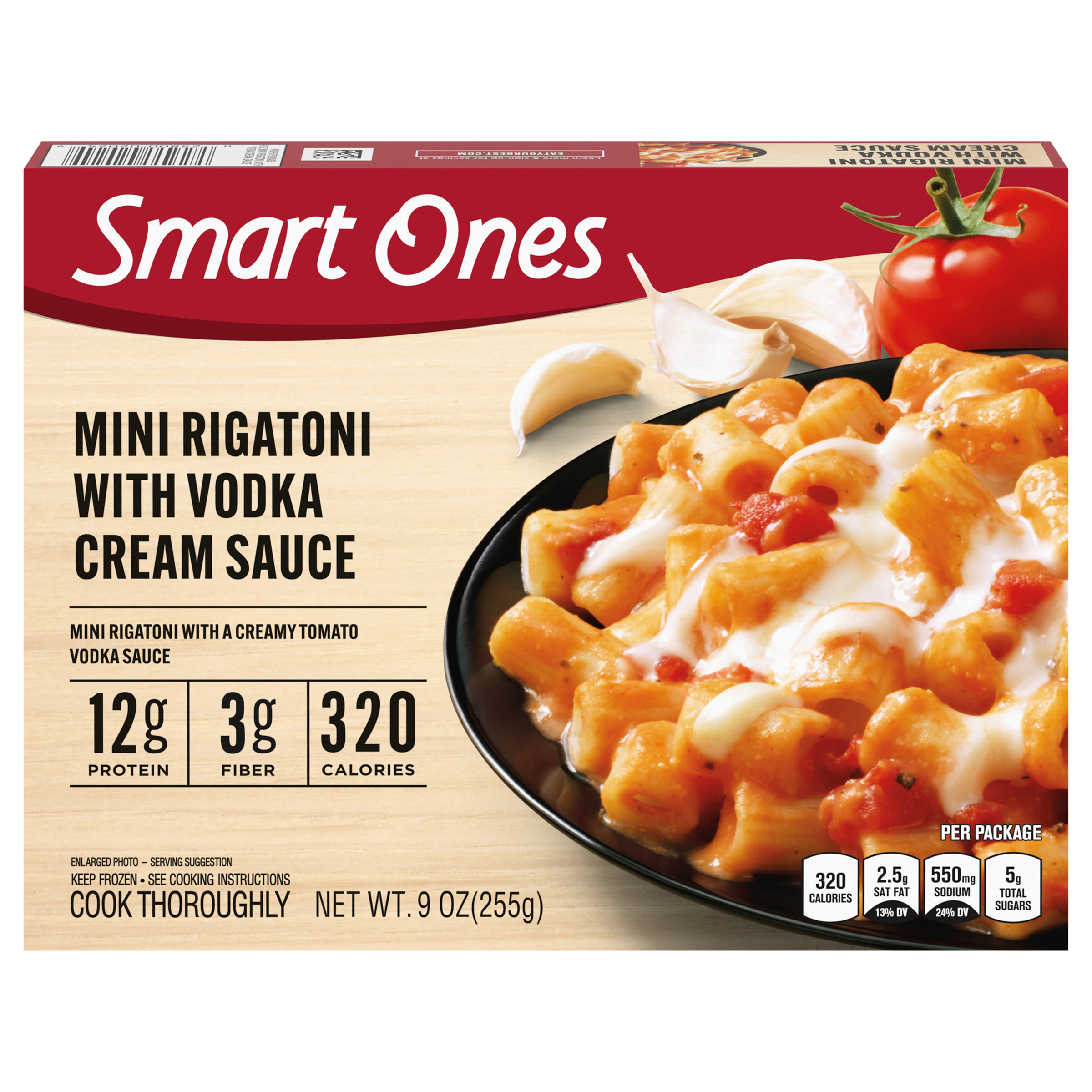 Mini Pasta with Tomato Vodka Cream Sauce & Mozzarella Cheese Frozen Meal