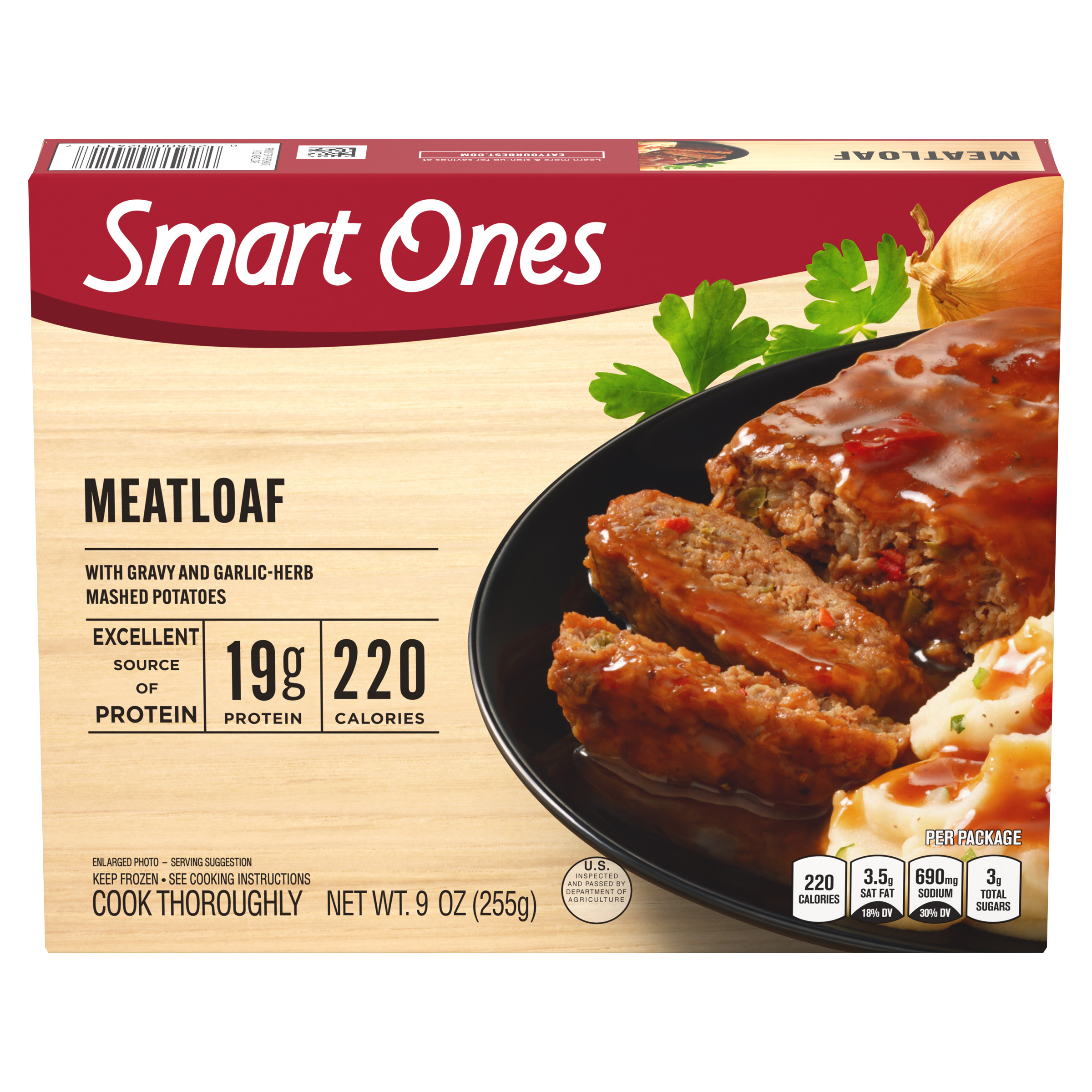 Meatloaf with Gravy & Garlic-Herb Mashed Potatoes Frozen Meal
