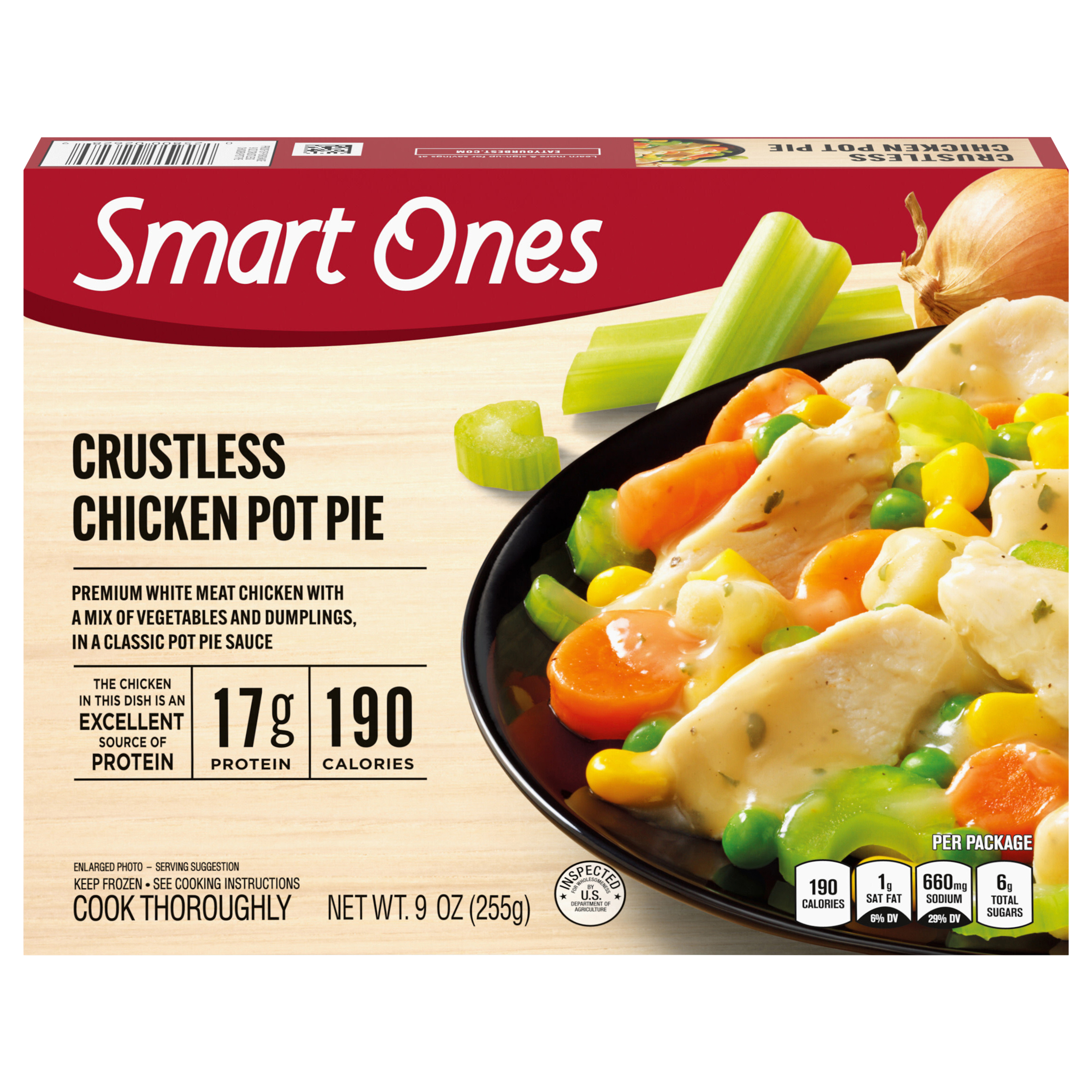 Crustless Chicken Pot Pie with Vegetables, Dumplings & Pot Pie Sauce Frozen Meal