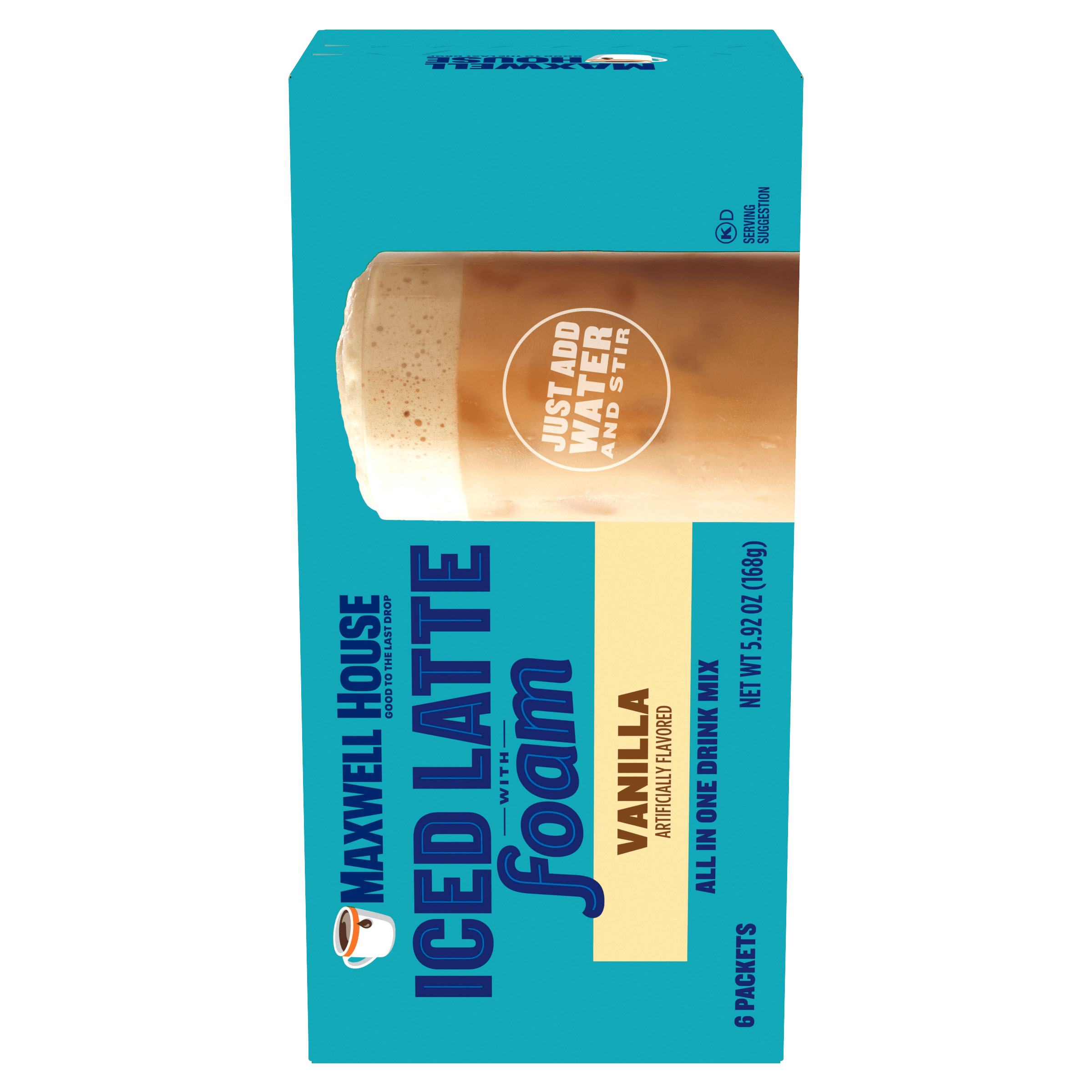 Artificially Flavored Iced Vanilla Latte with Foam All in One Drink Mix