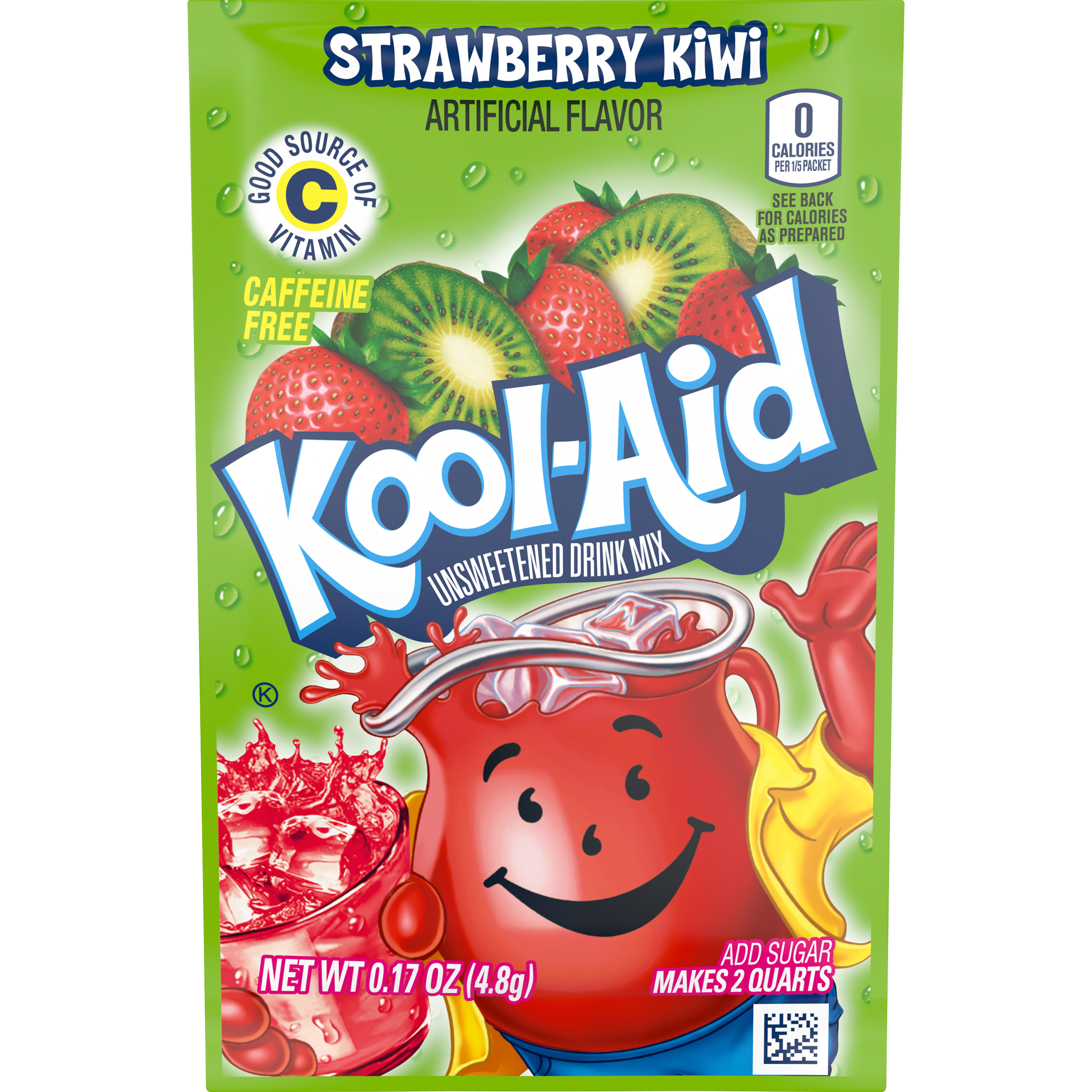 Unsweetened Strawberry Kiwi Artificially Flavored Powdered Soft Drink Mix