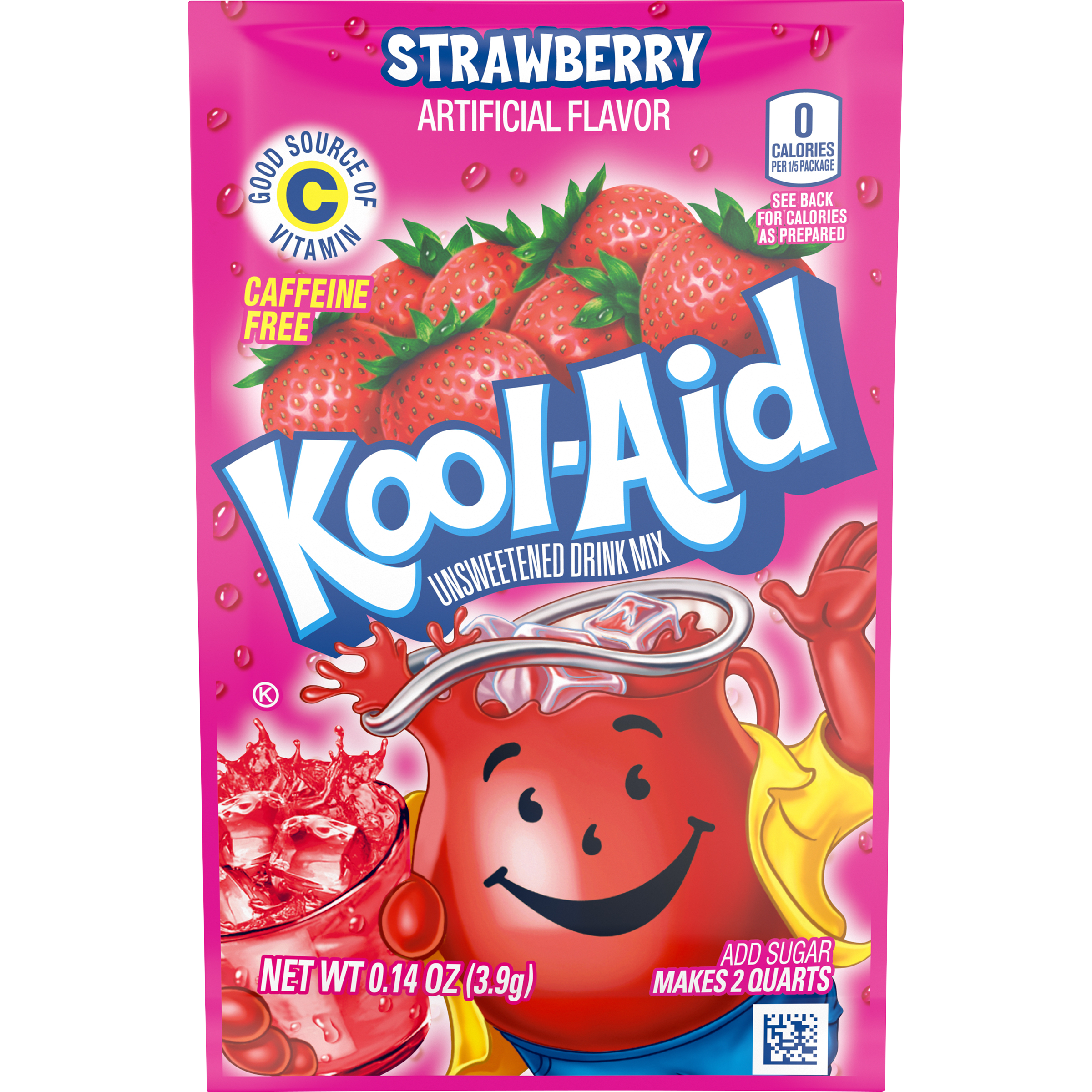 Unsweetened Strawberry Artificially Flavored Powdered Soft Drink Mix