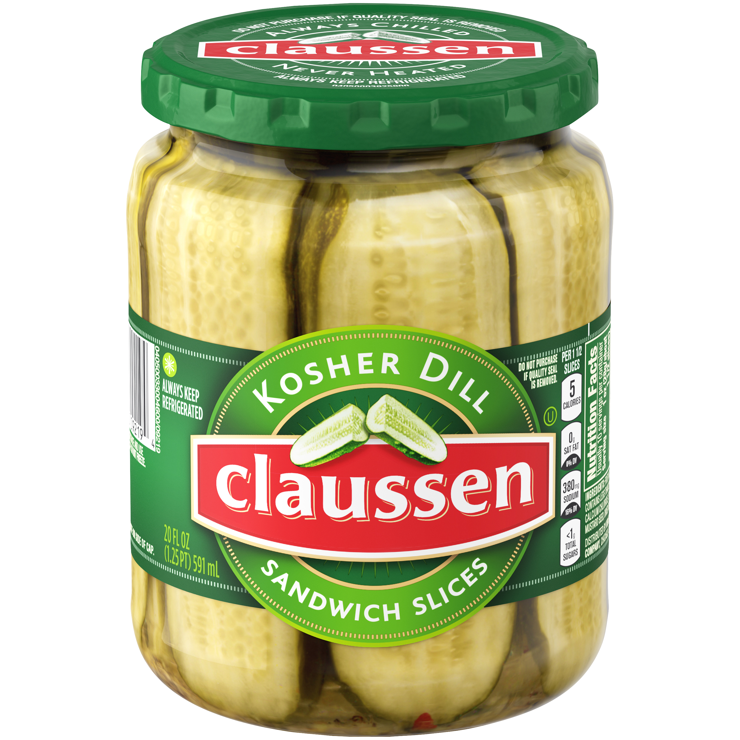 Kosher Dill Pickle Sandwich Slices