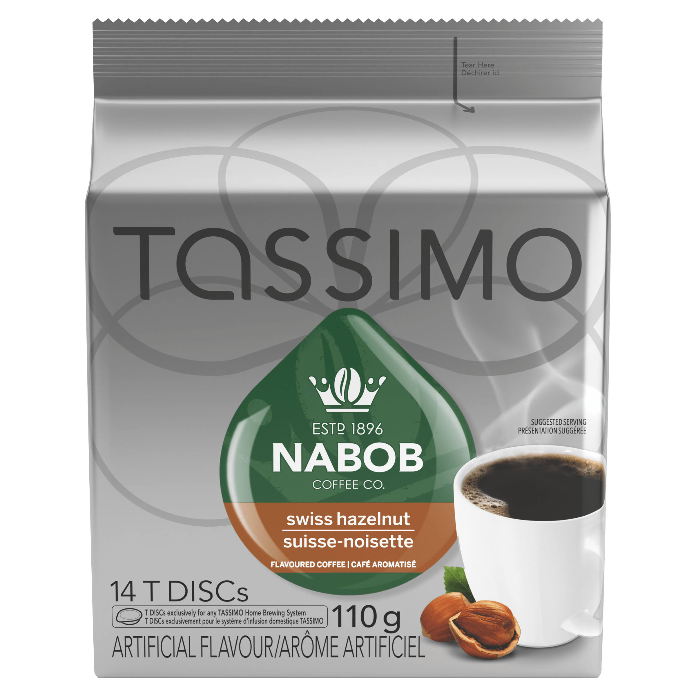 Nabob Swiss Hazelnut Coffee Single Serve T-Discs