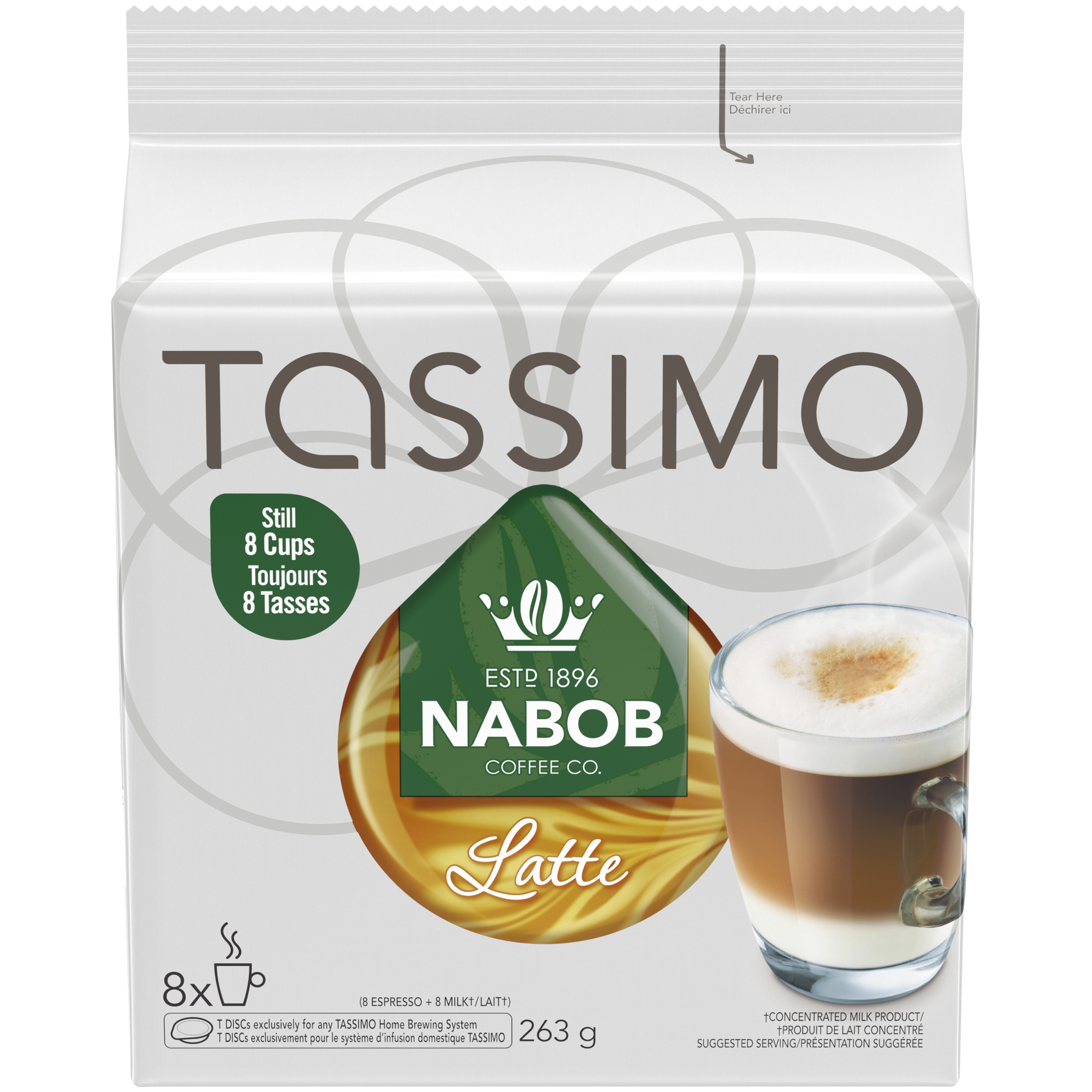 Nabob Latte Coffee Single Serve T-Discs