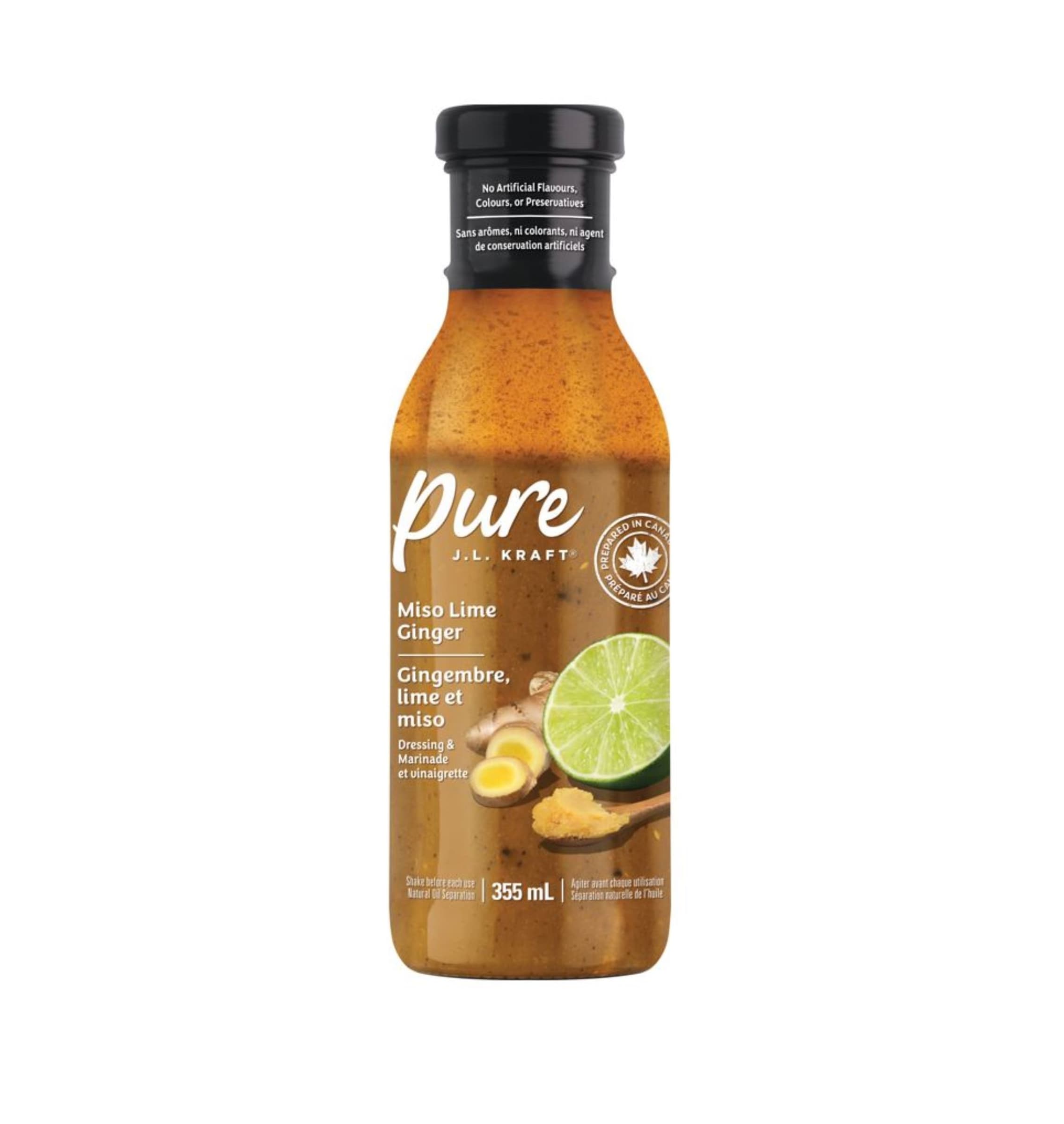 Vinaigrette et marinade miso lime et gingembre