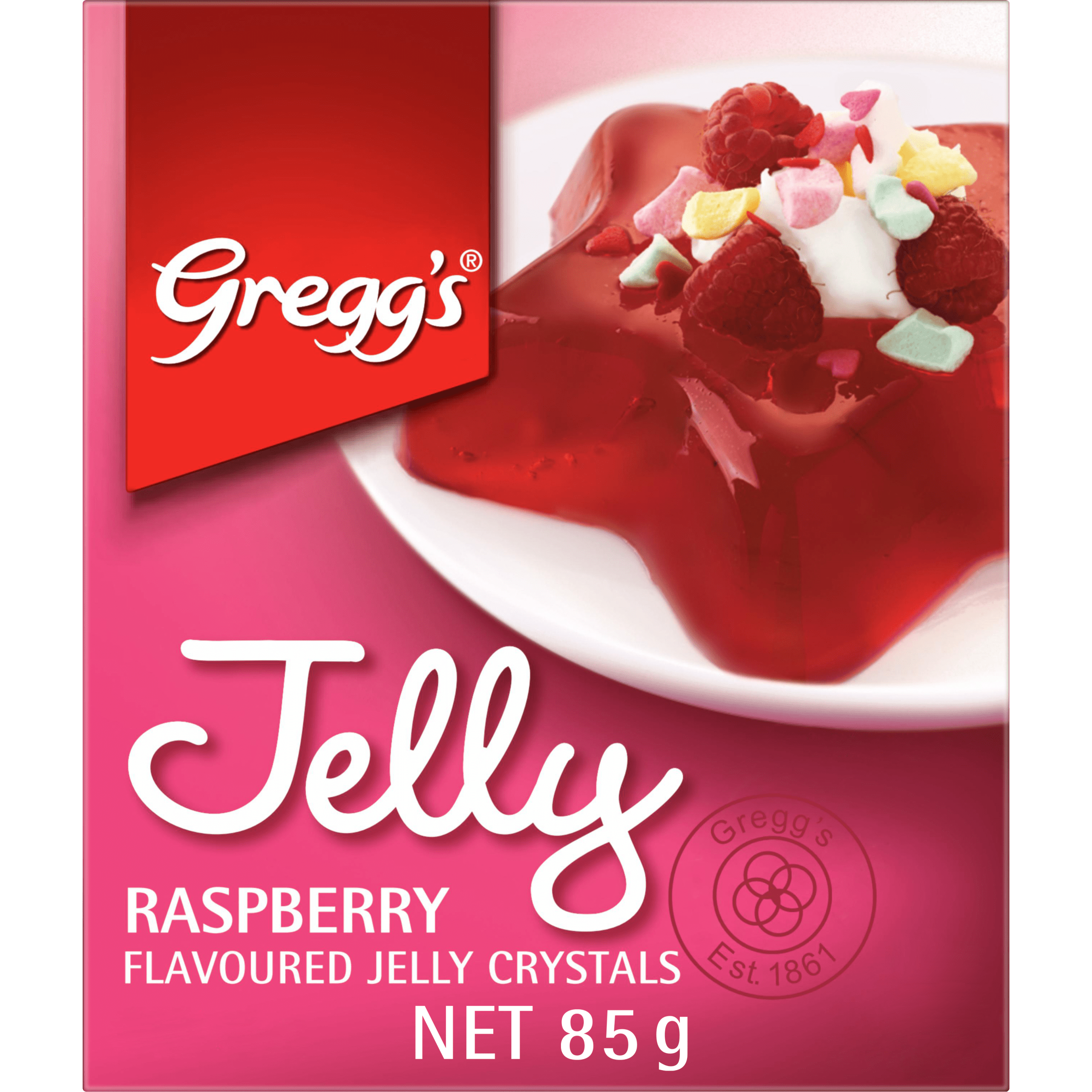 Gregg's® Raspberry Flavoured Jelly Crystals 85 g