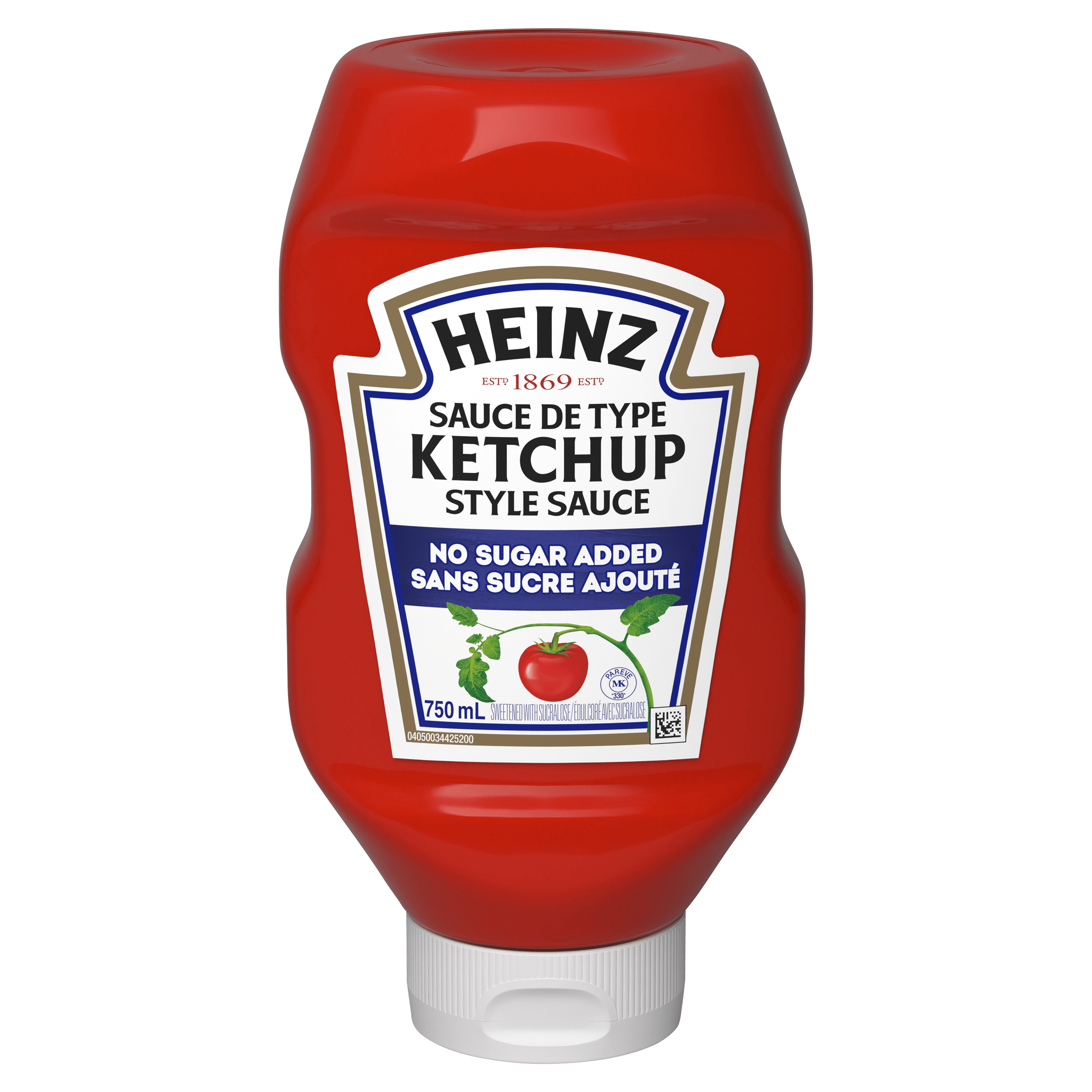 Ketchup aux tomates sans sucre ajouté