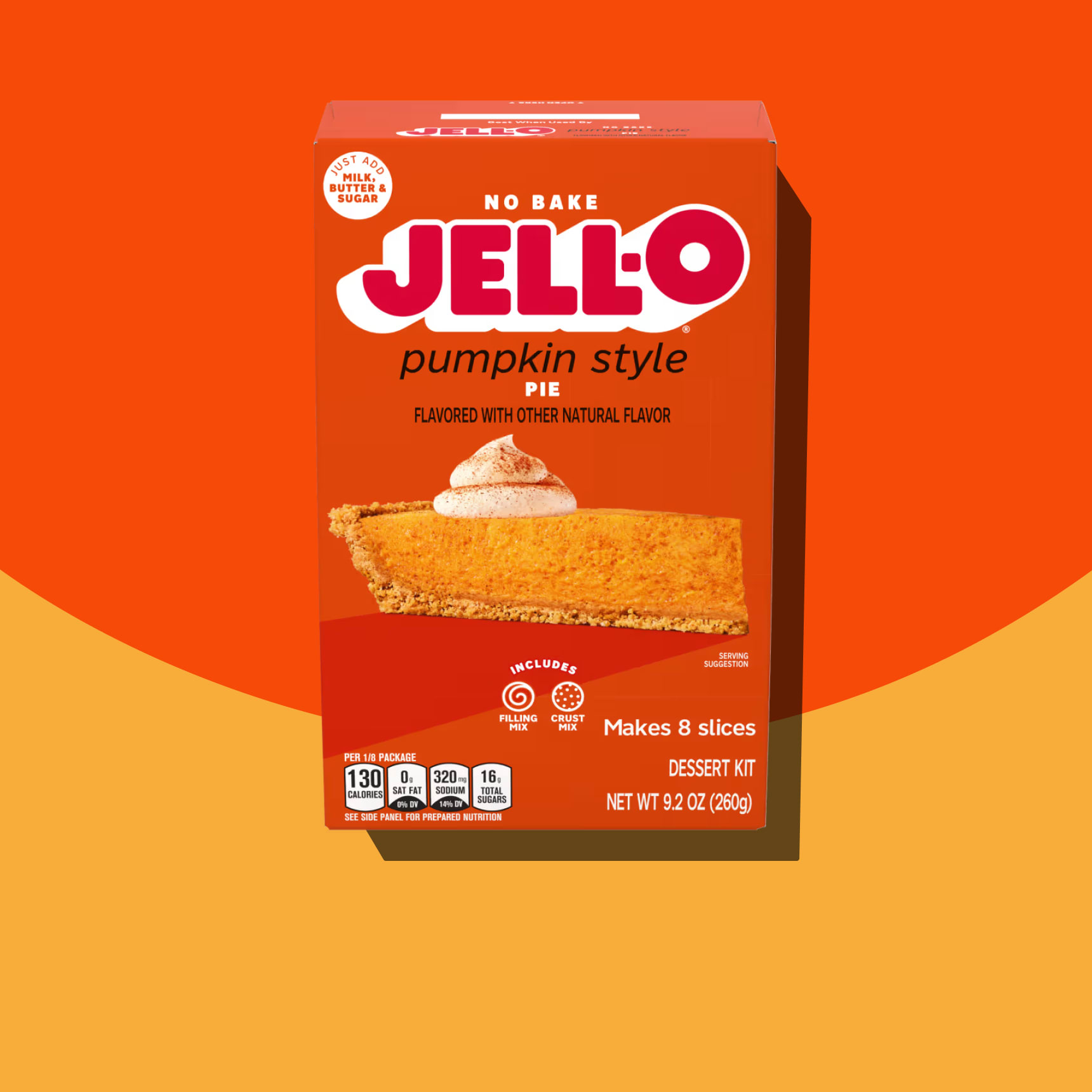 Pumpkin Style Pie Dessert Kit with Filling Mix & Crust Mix