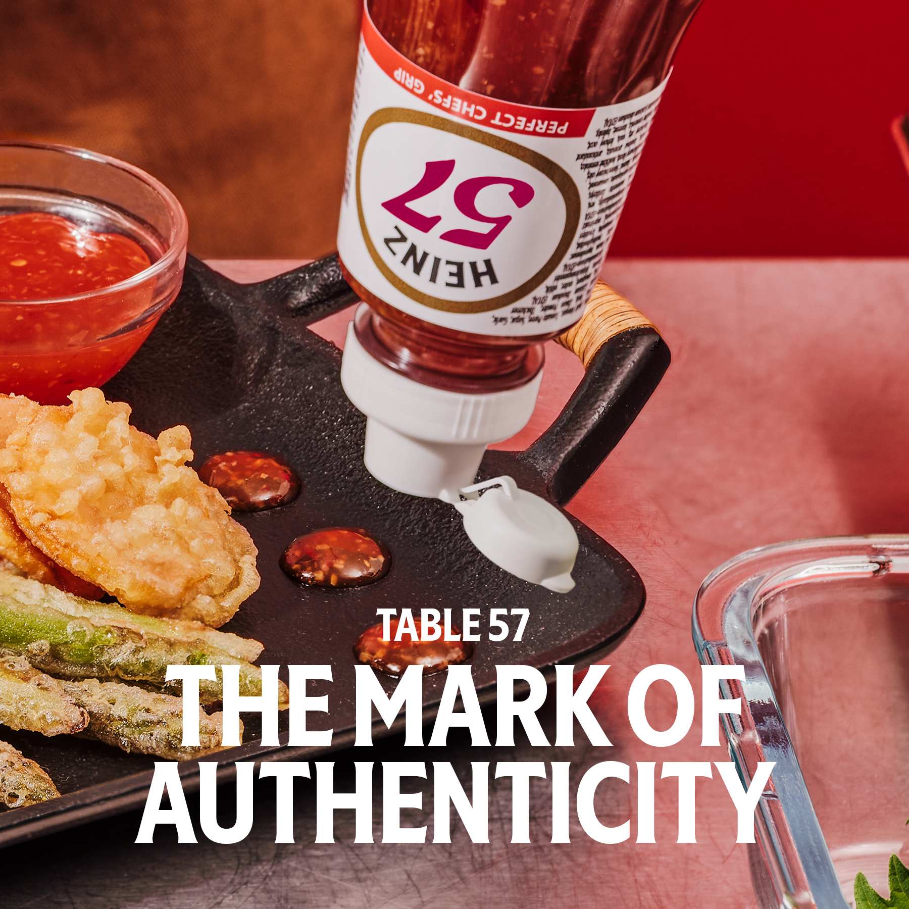Image of Heinz 1L Sweet Chilli bottle. Compact tip for accuracy. "TABLE 57 THE MARK OF AUTHENTICITY"
