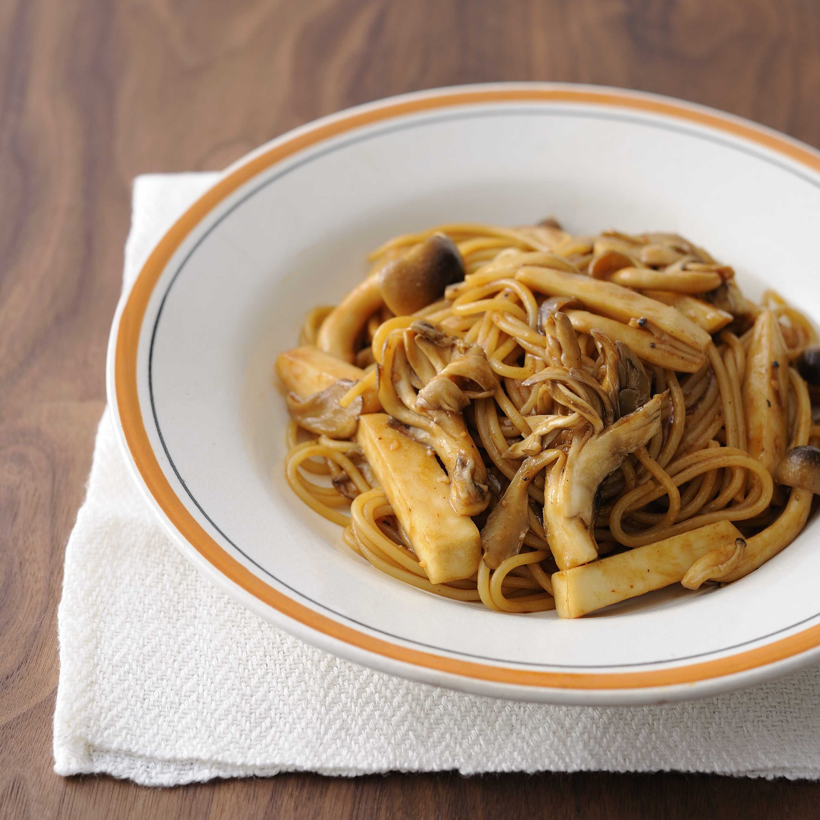 きのこと里いものスパゲッティ