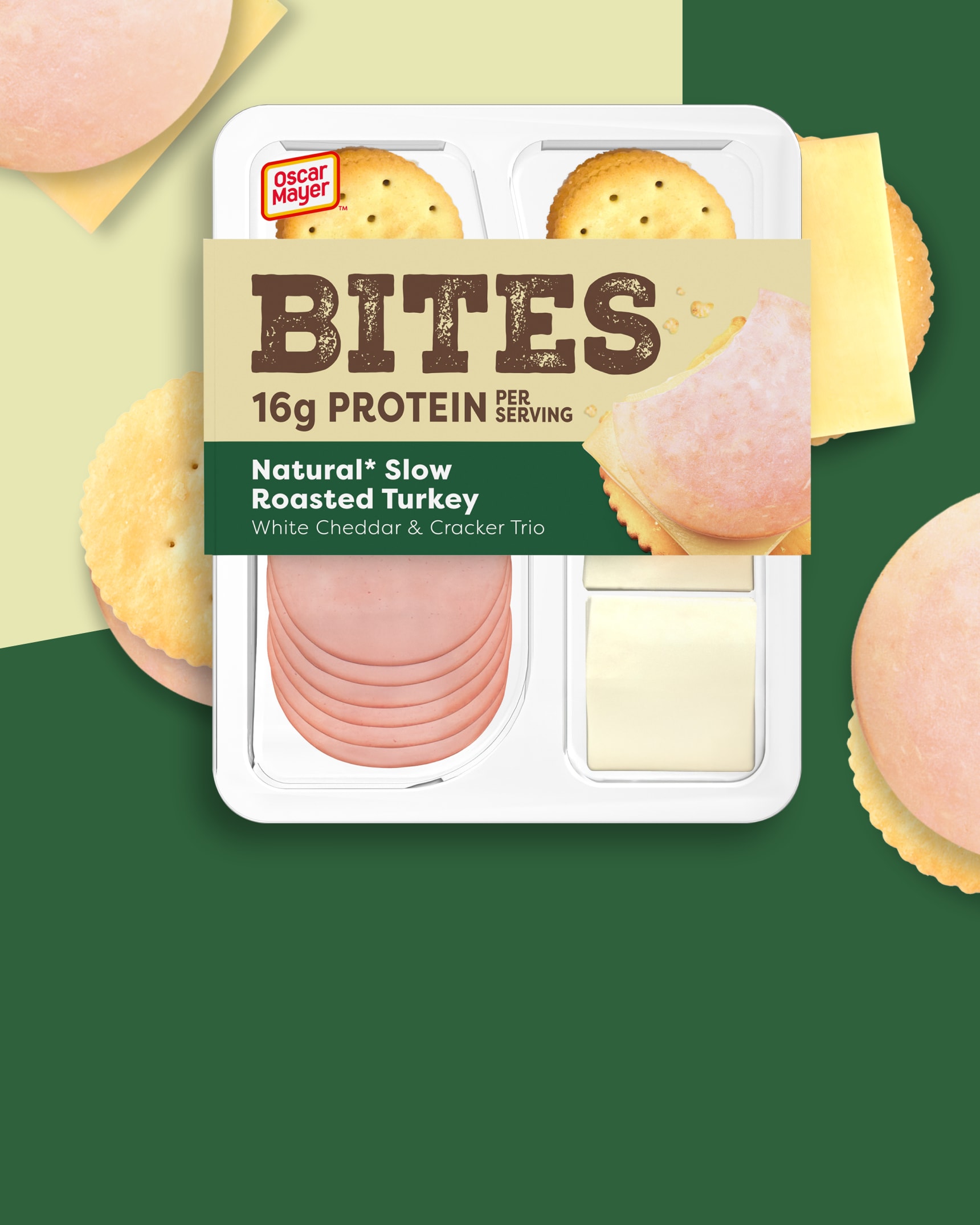 Oscar Mayer Bites Natural Slow Roasted Turkey, White Cheddar & Cracker Trio