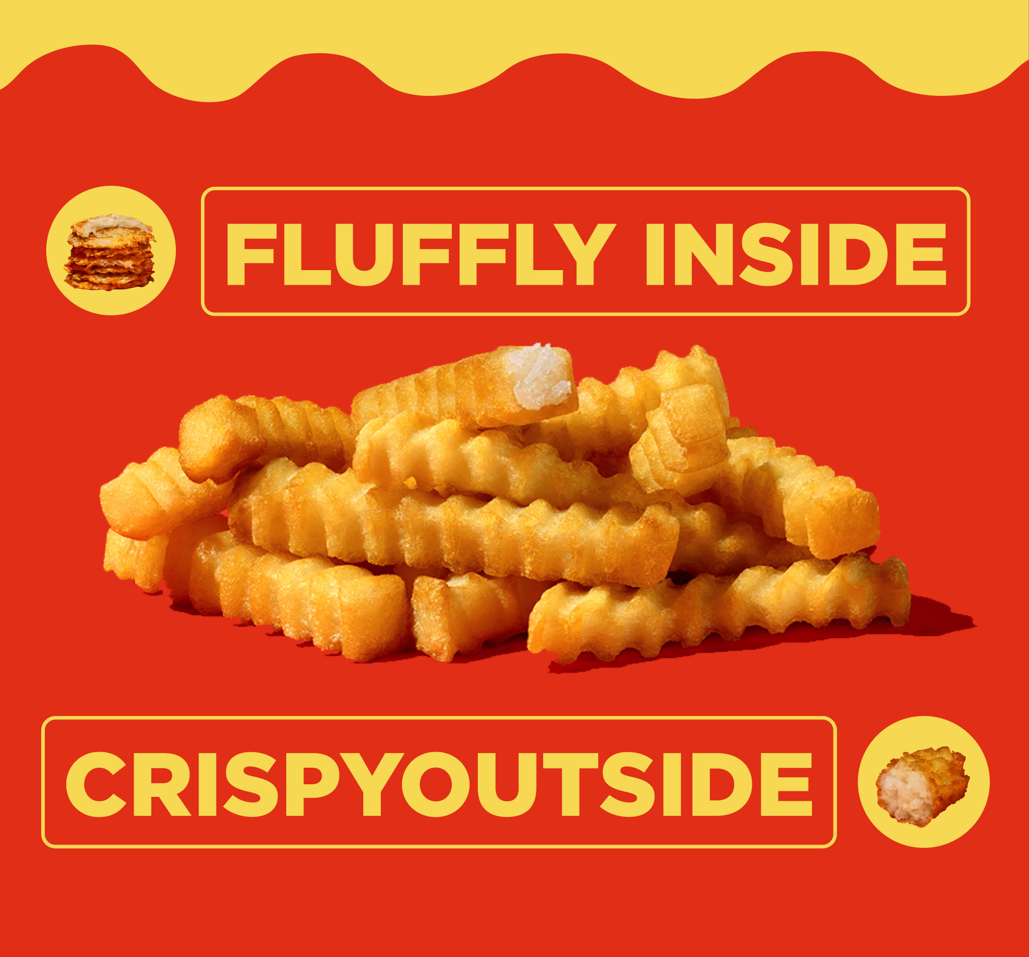 Crinkle Cut Fries: Fluffy Inside, Crispy Outside