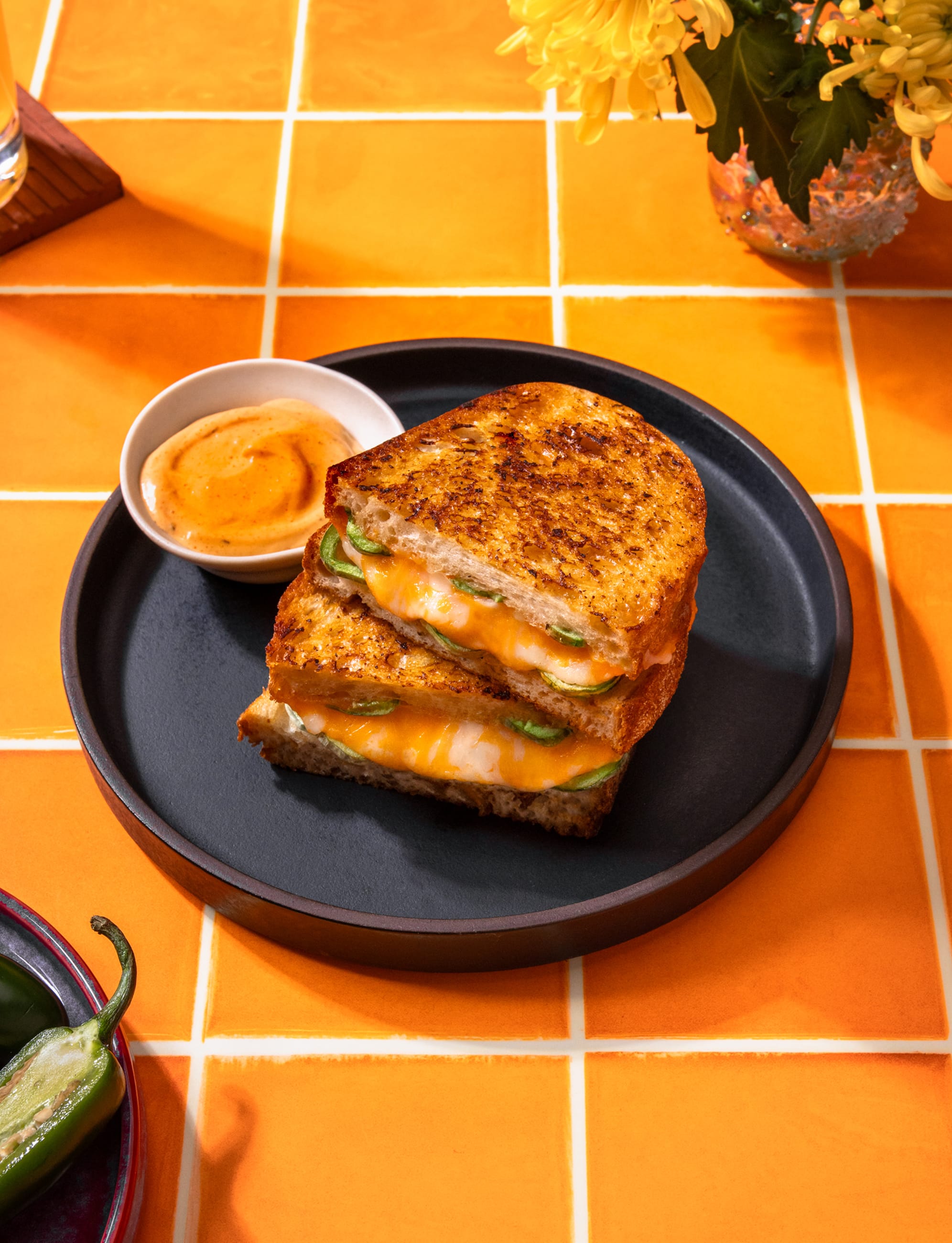 Elote Grilled Cheese Sandwich