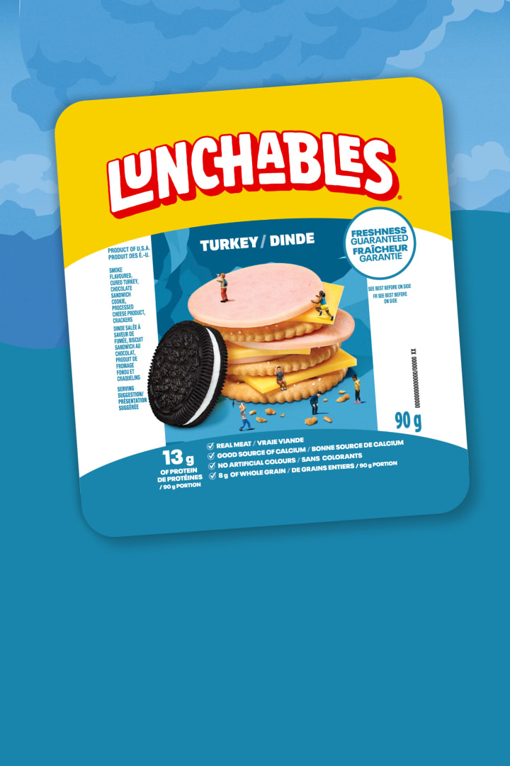 Lunchables Craquelins à la dinde + Biscuit empilable: Une collation pratique comprenant des tranches de dinde, des craquelins