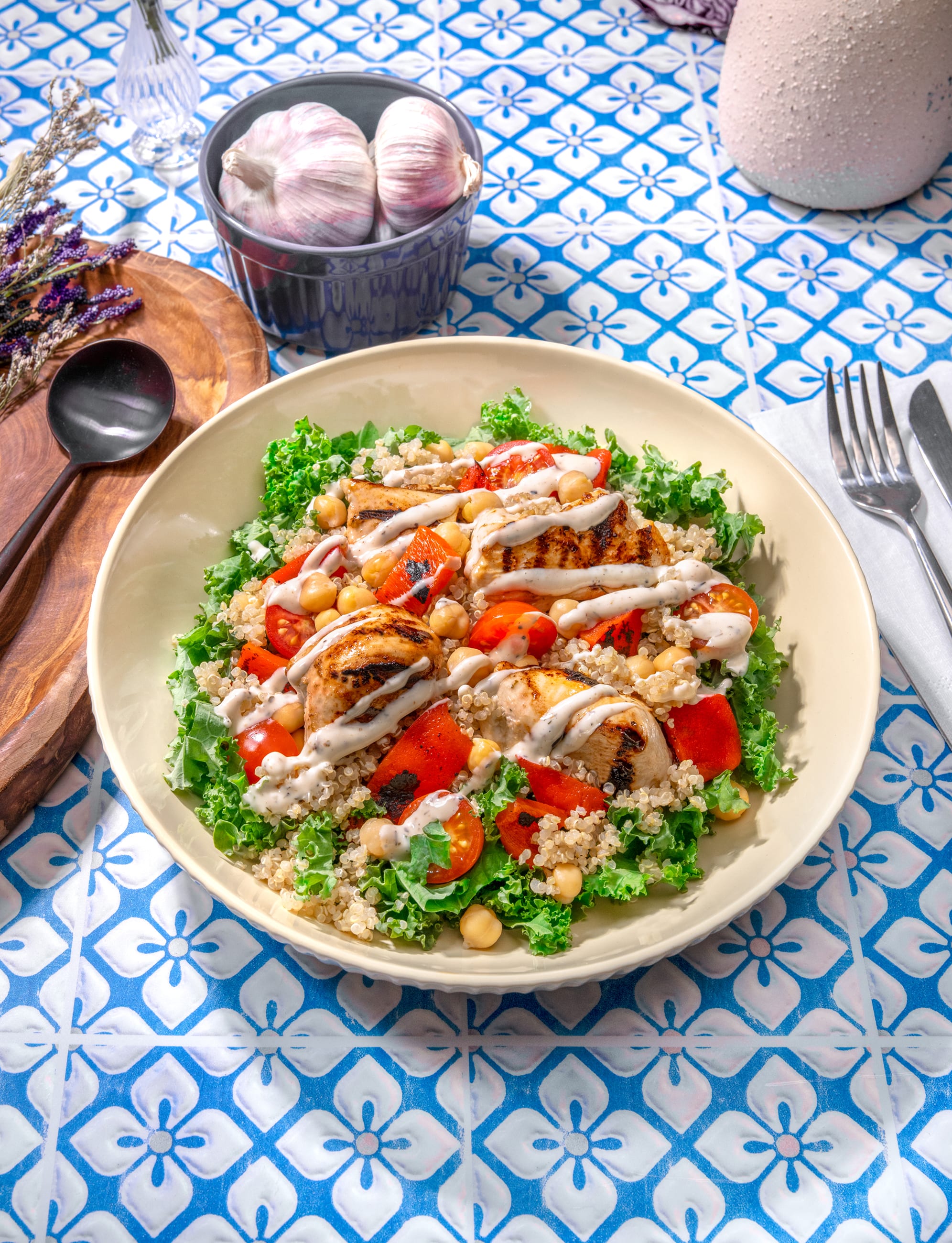 Garlic Herb Chicken Protein Bowl 