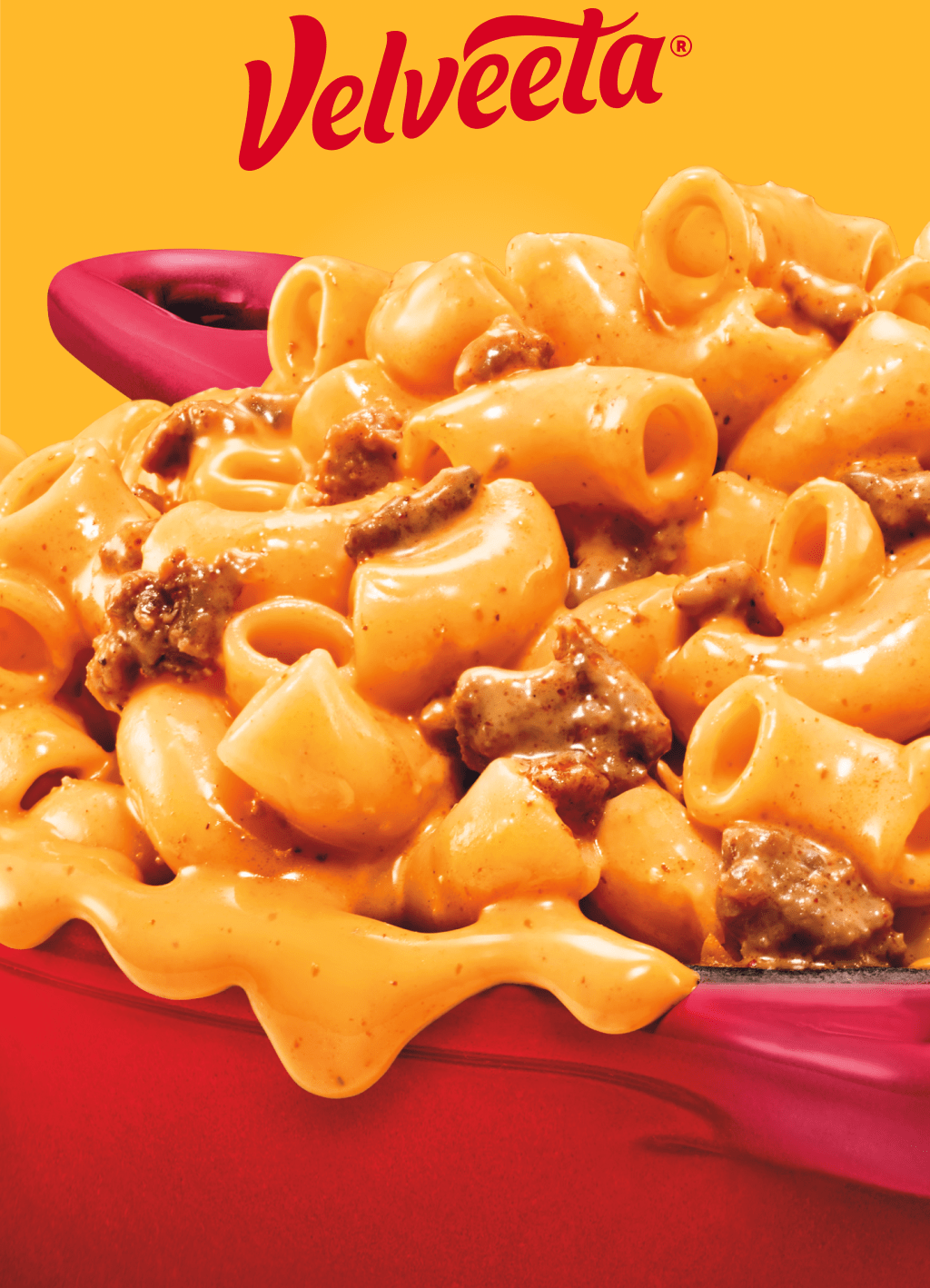 Bowl of Velveeta mac and cheese.