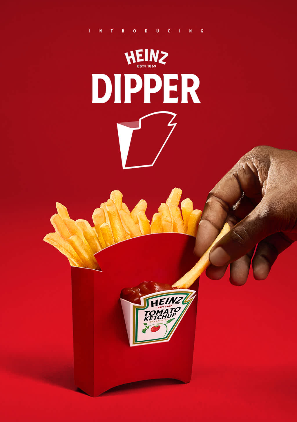 Official website for the Heinz Dipper, the innovative fry box featuring a pocket designed specifically to hold Heinz Ketchup.