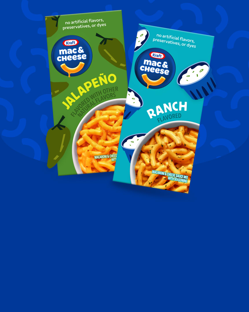 Bold new Kraft Mac & Cheese flavors: Jalapeno and Ranch