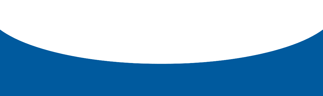 A blue and white curved graphic divider.