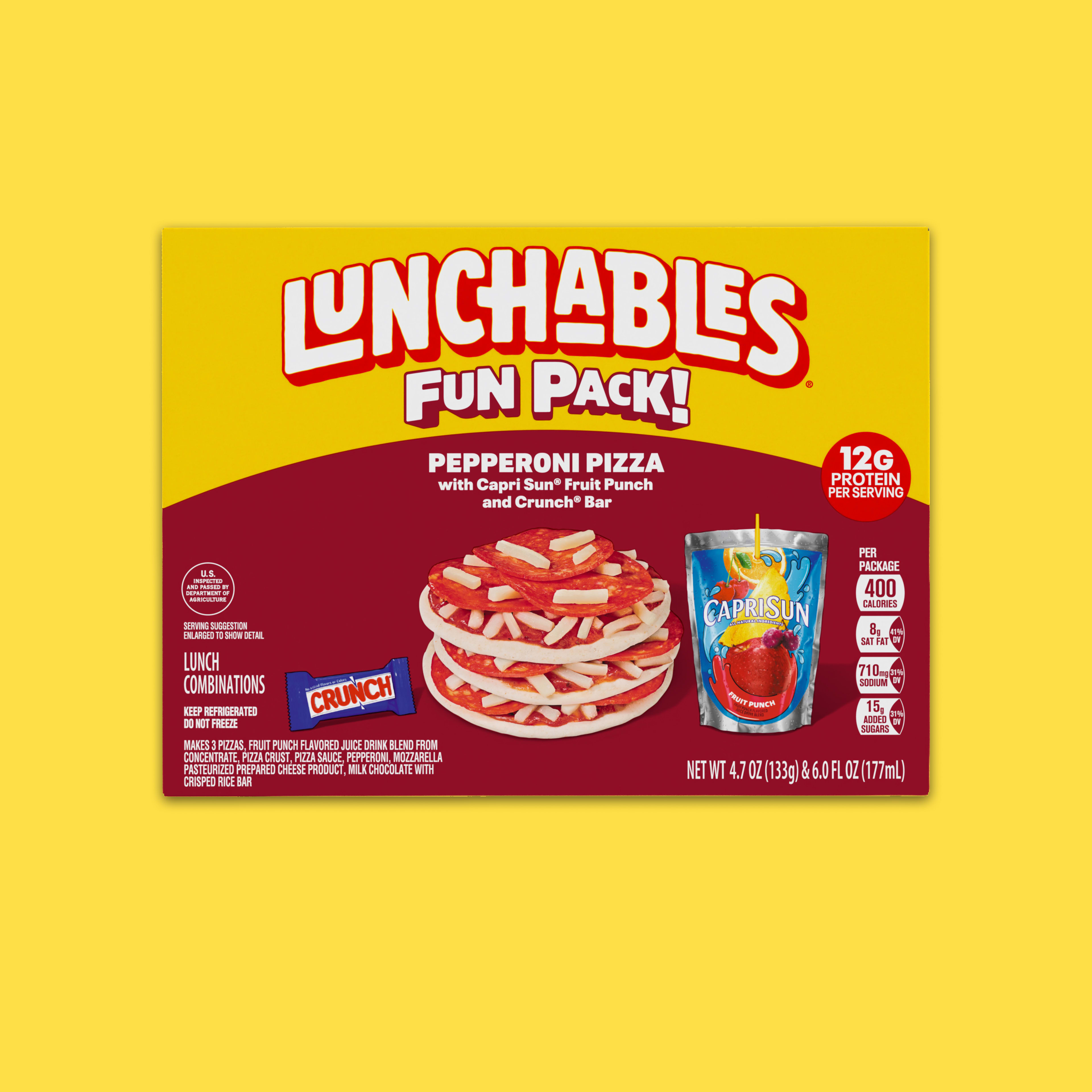 Lunchables Fun Pack Pepperoni Pizza with Capri Sun and Crunch Bar