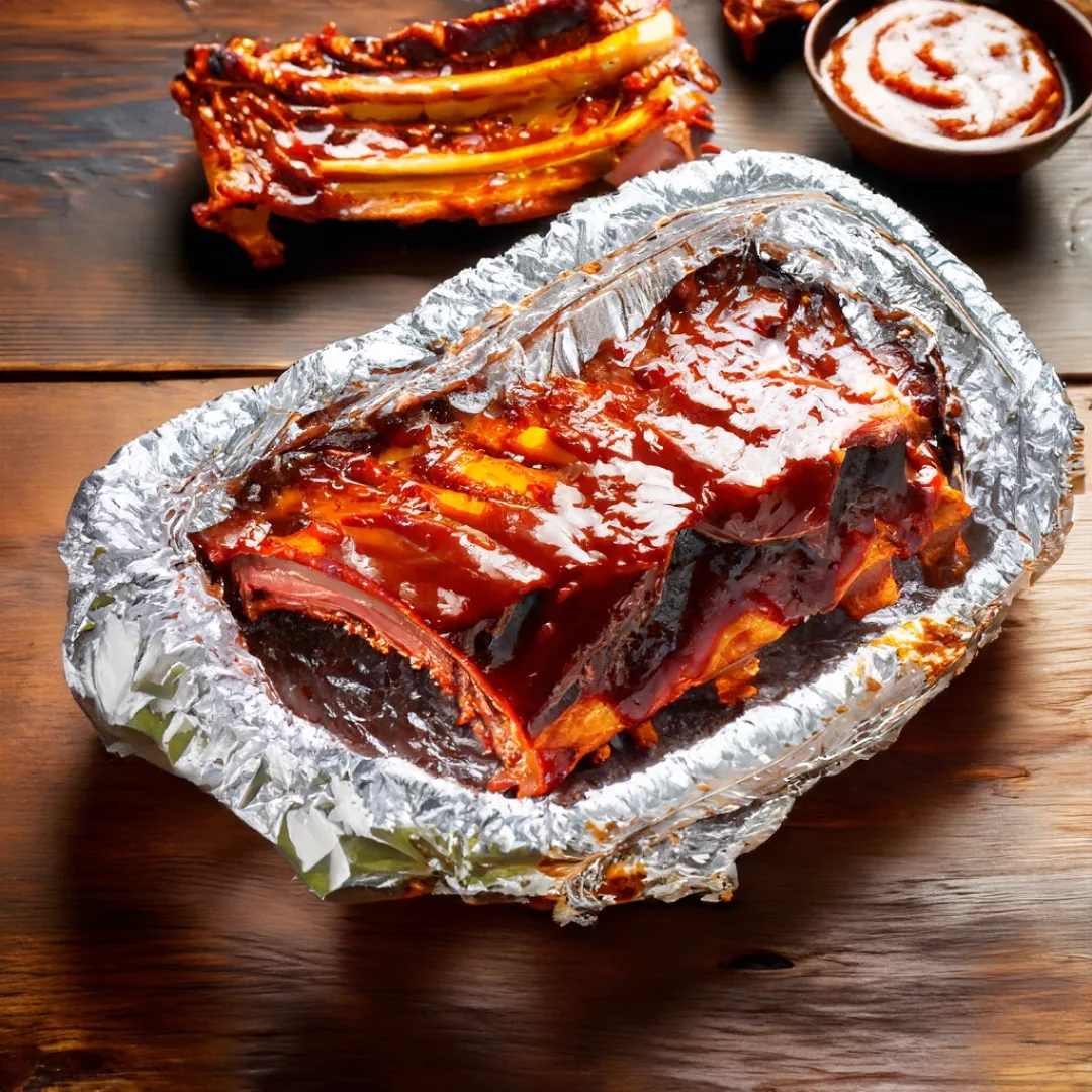 Saucy Foil-Wrapped BBQ Ribs