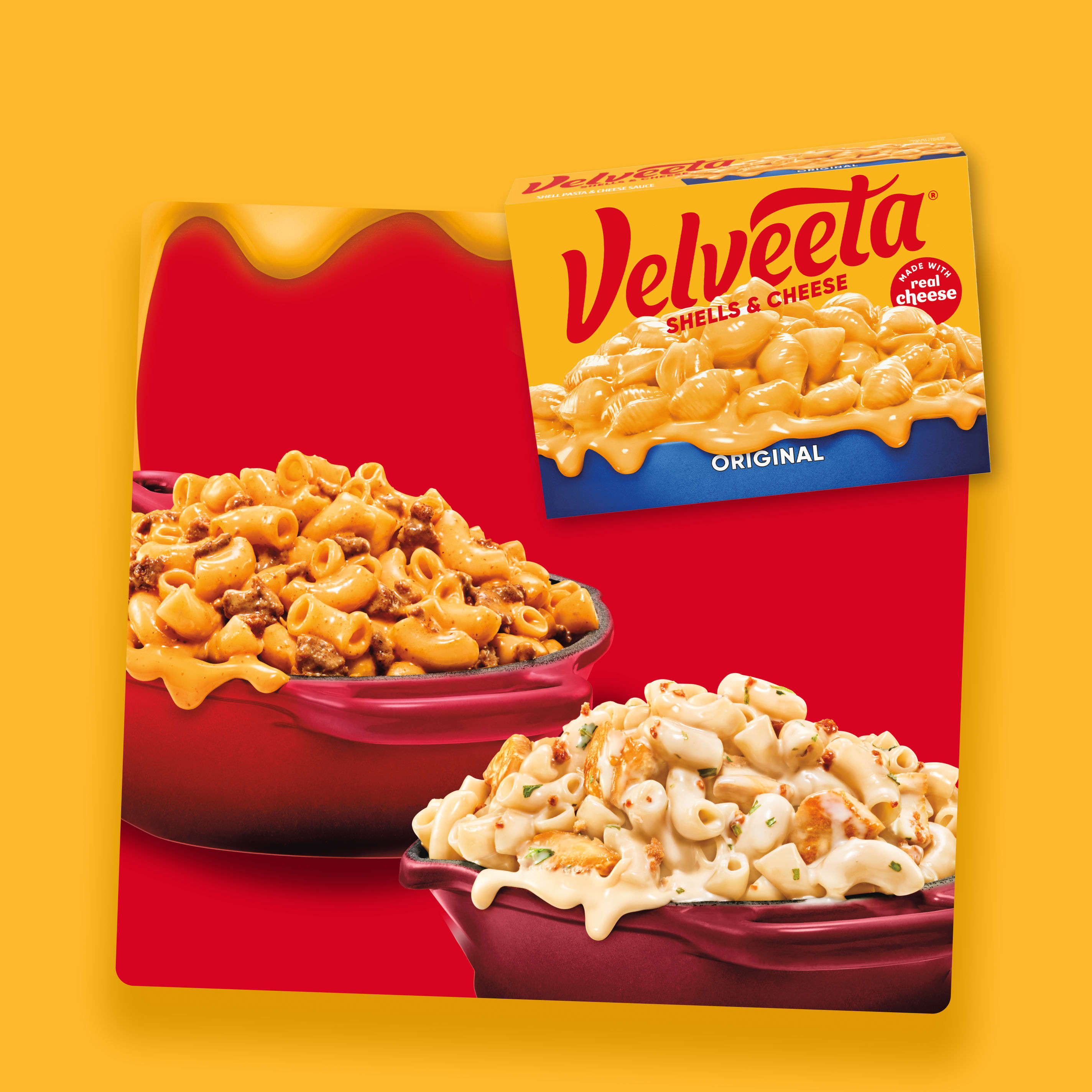 Velveeta Shells & Cheese Meals with Original Box