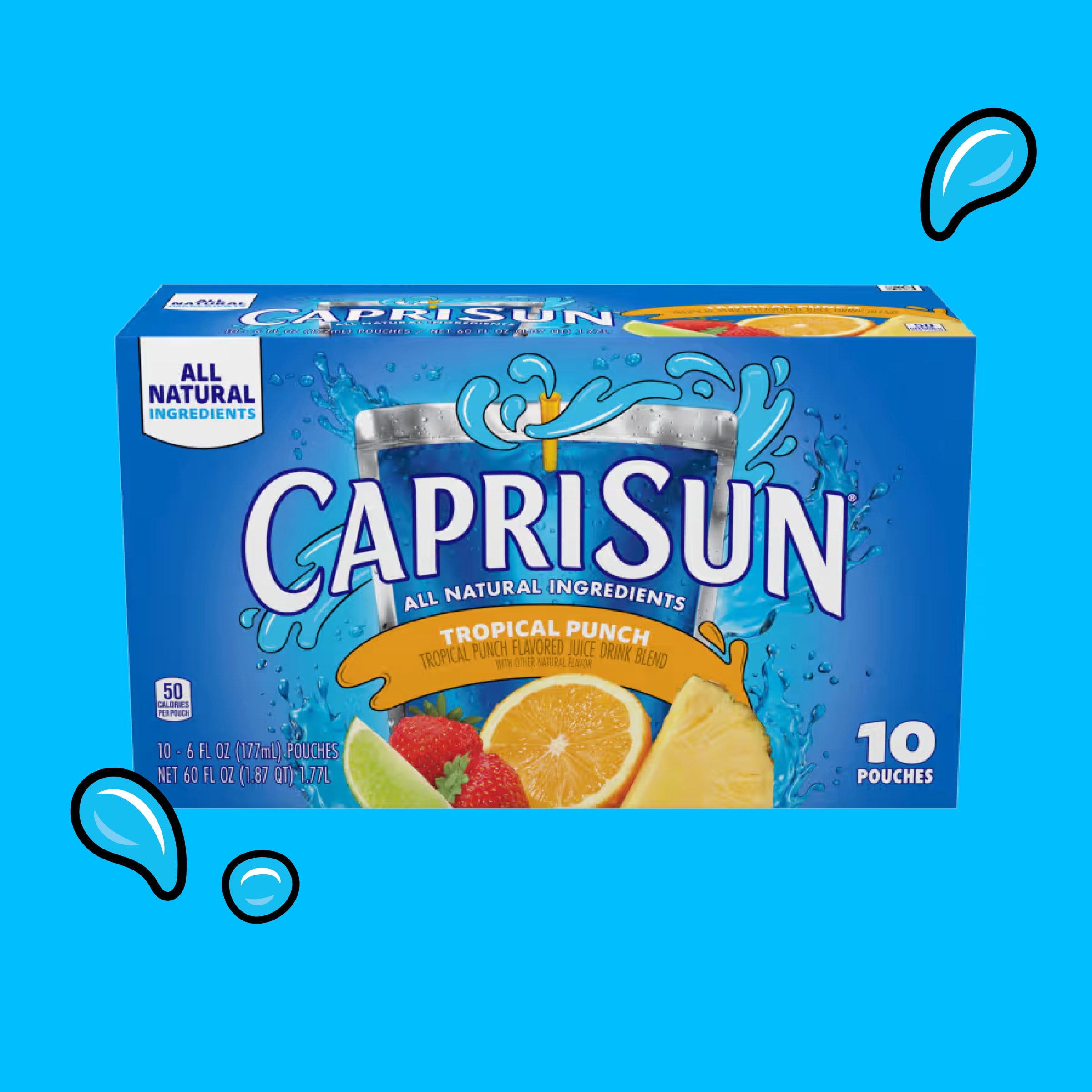 Capri Sun Tropical Punch Naturally Flavored Juice Drink Blend