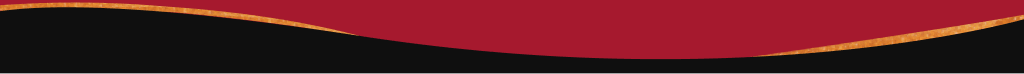 赤とダークグレーの仕切り、波打つ金色の線で区切られている。