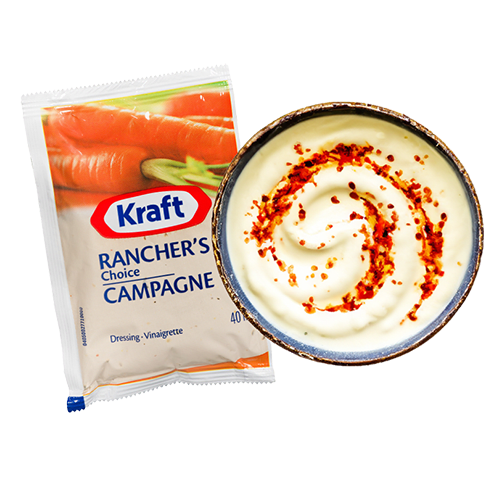 Kraft Rancher's Choice Country dressing with a bowl of sauce