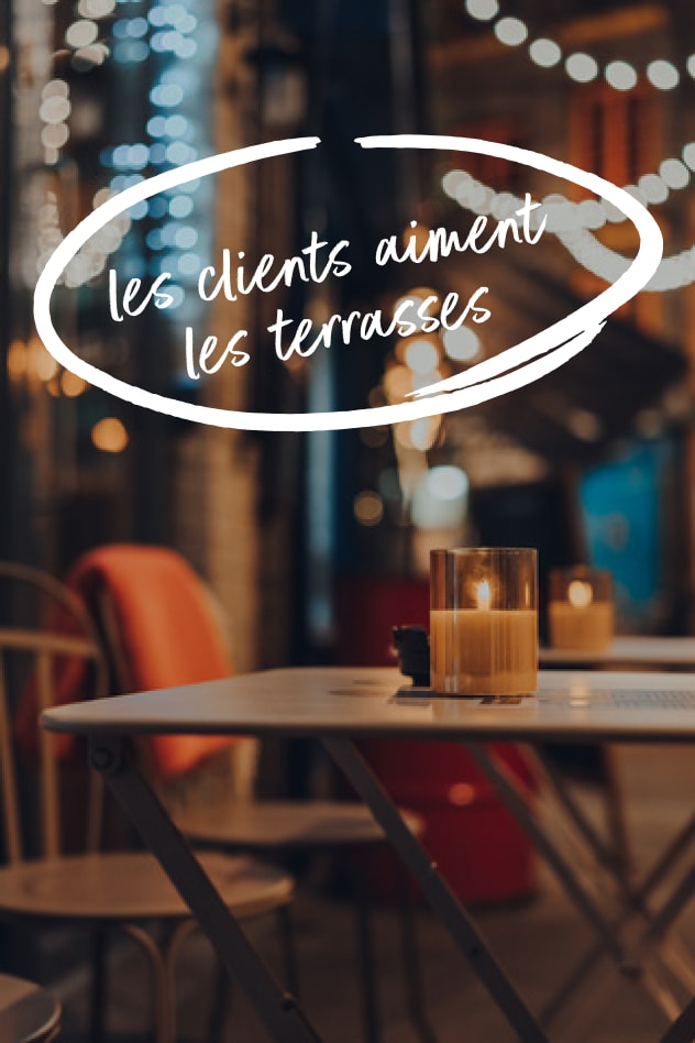 A restaurant patio with tables, chairs, and candles, highlighting customer preference for outdoor seating