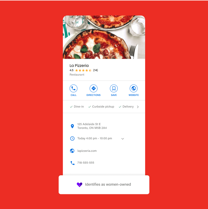 Image of La Pizzeria's menu featuring pizza and drinks.