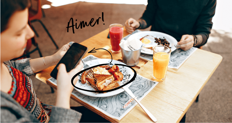 Image d'un petit déjeuner comprenant des sandwichs, des œufs et des saucisses.