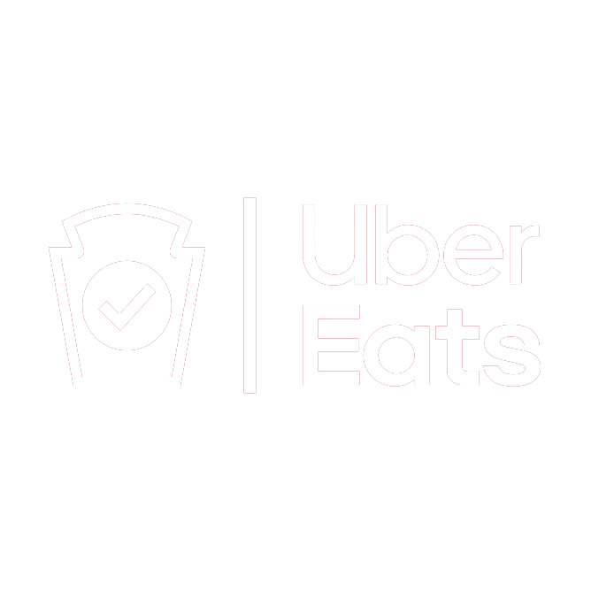 The White Uber Eats logo with the Heinz Verified badge is on the right side.