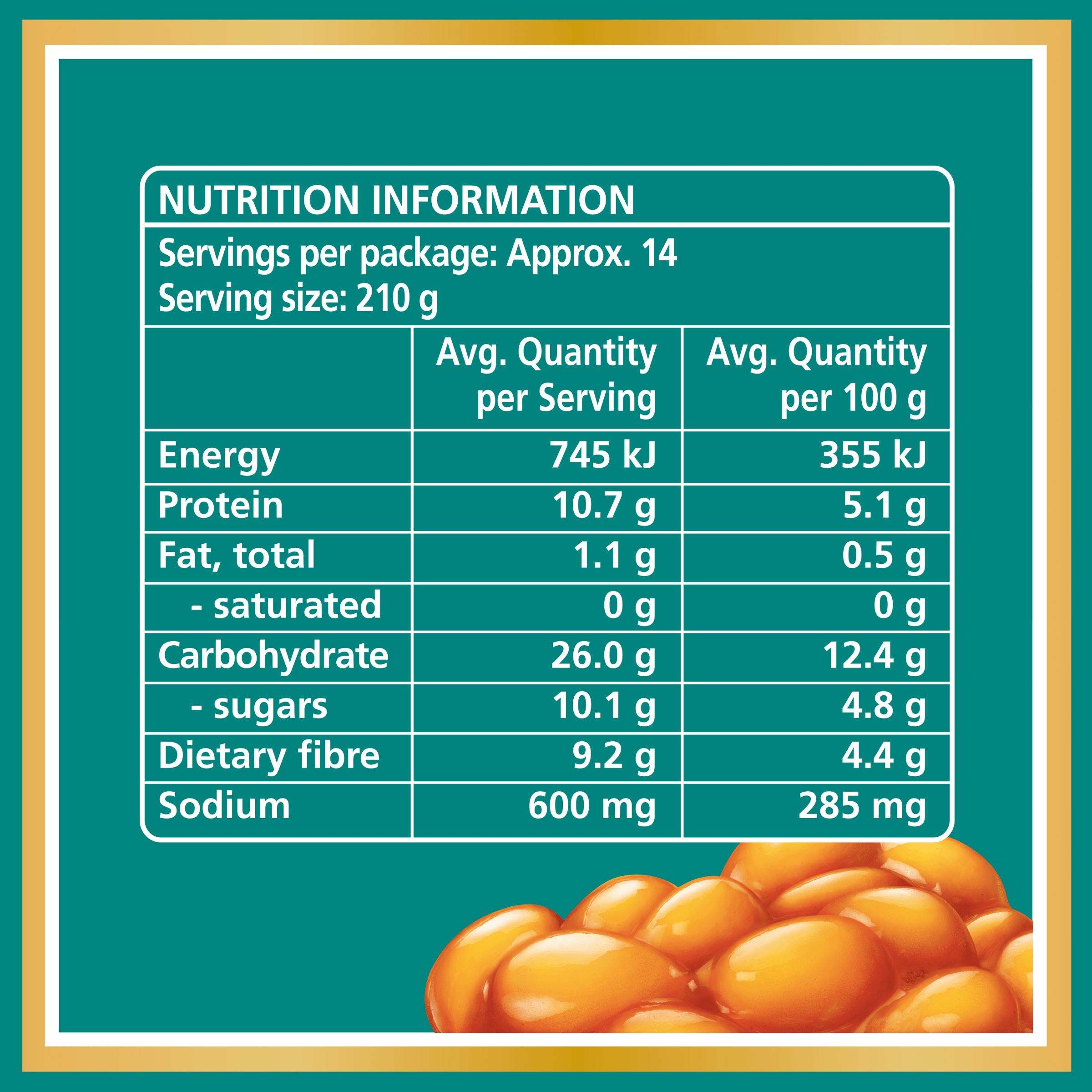 Nutrition info for this product.