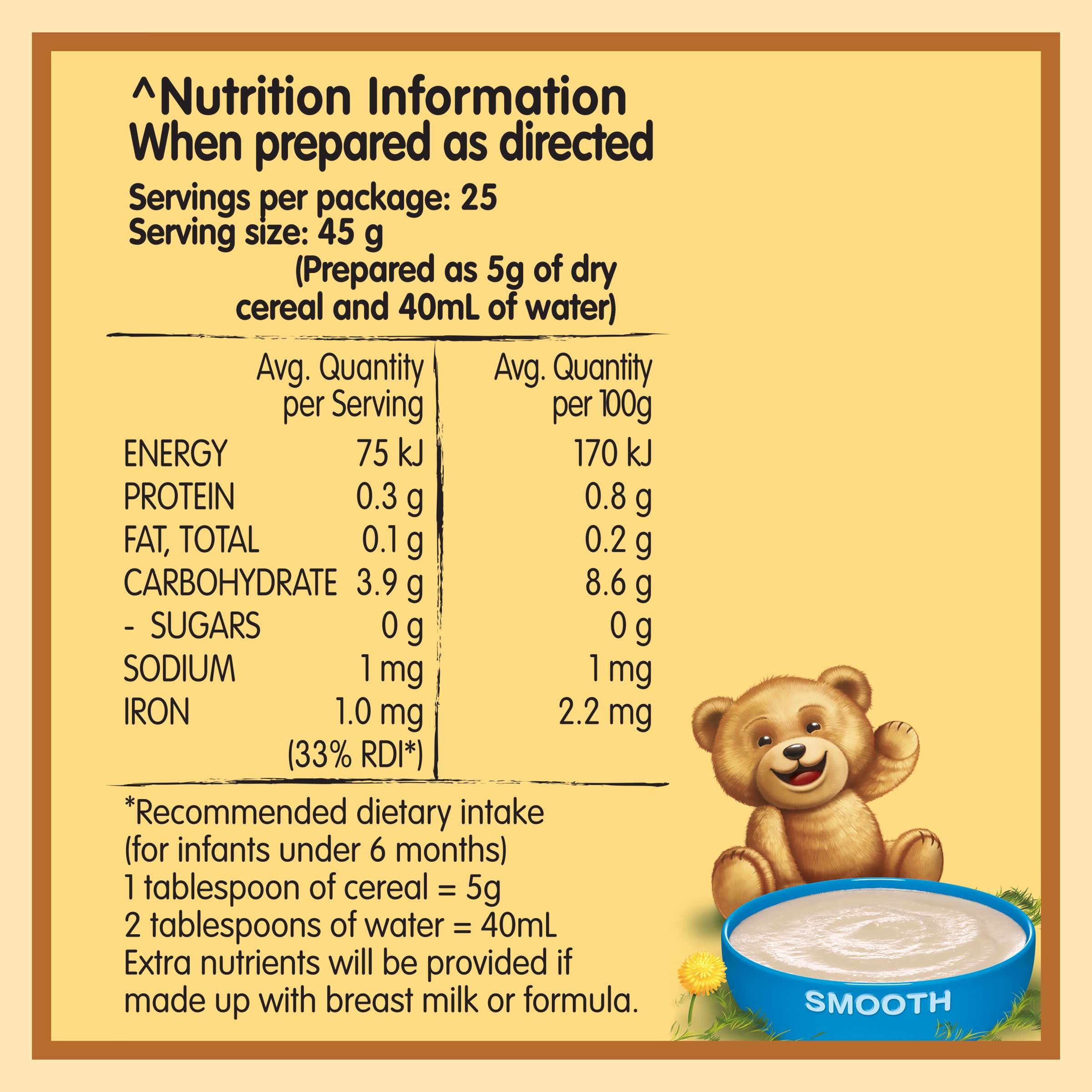 Nutrition info for this product.