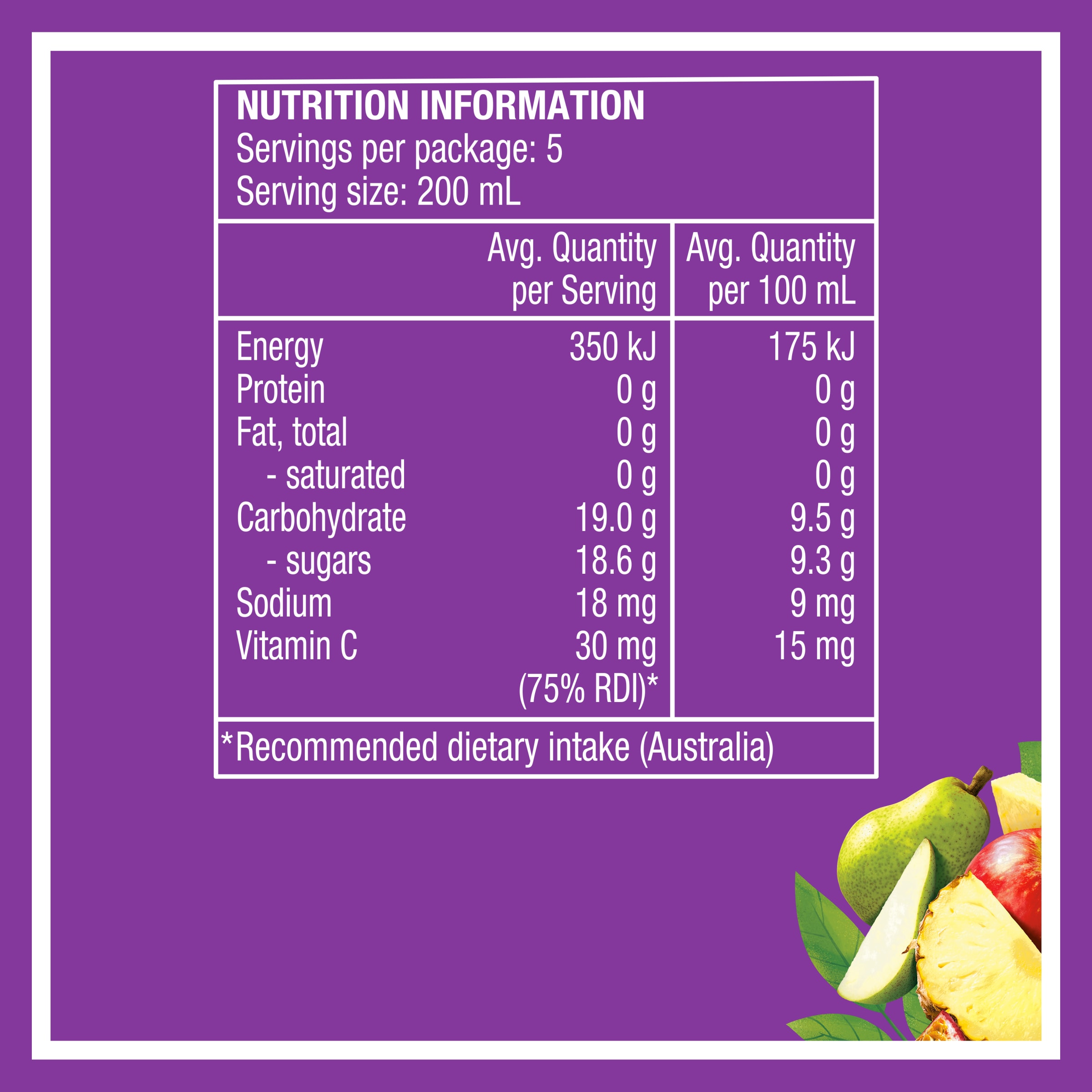 Nutrition info for this product.